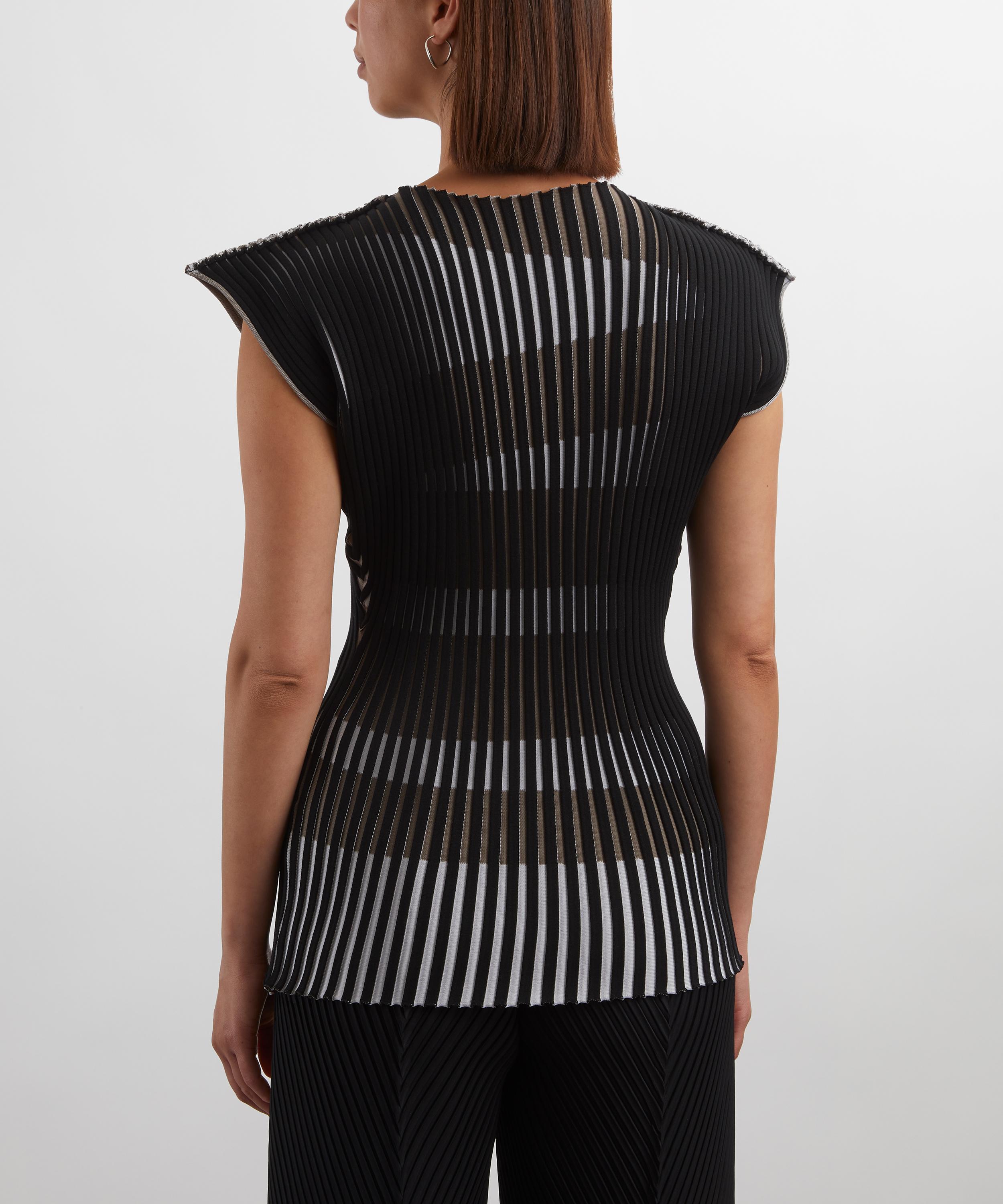 Issey Miyake - STRIPE PLATING KNIT Top image number 3