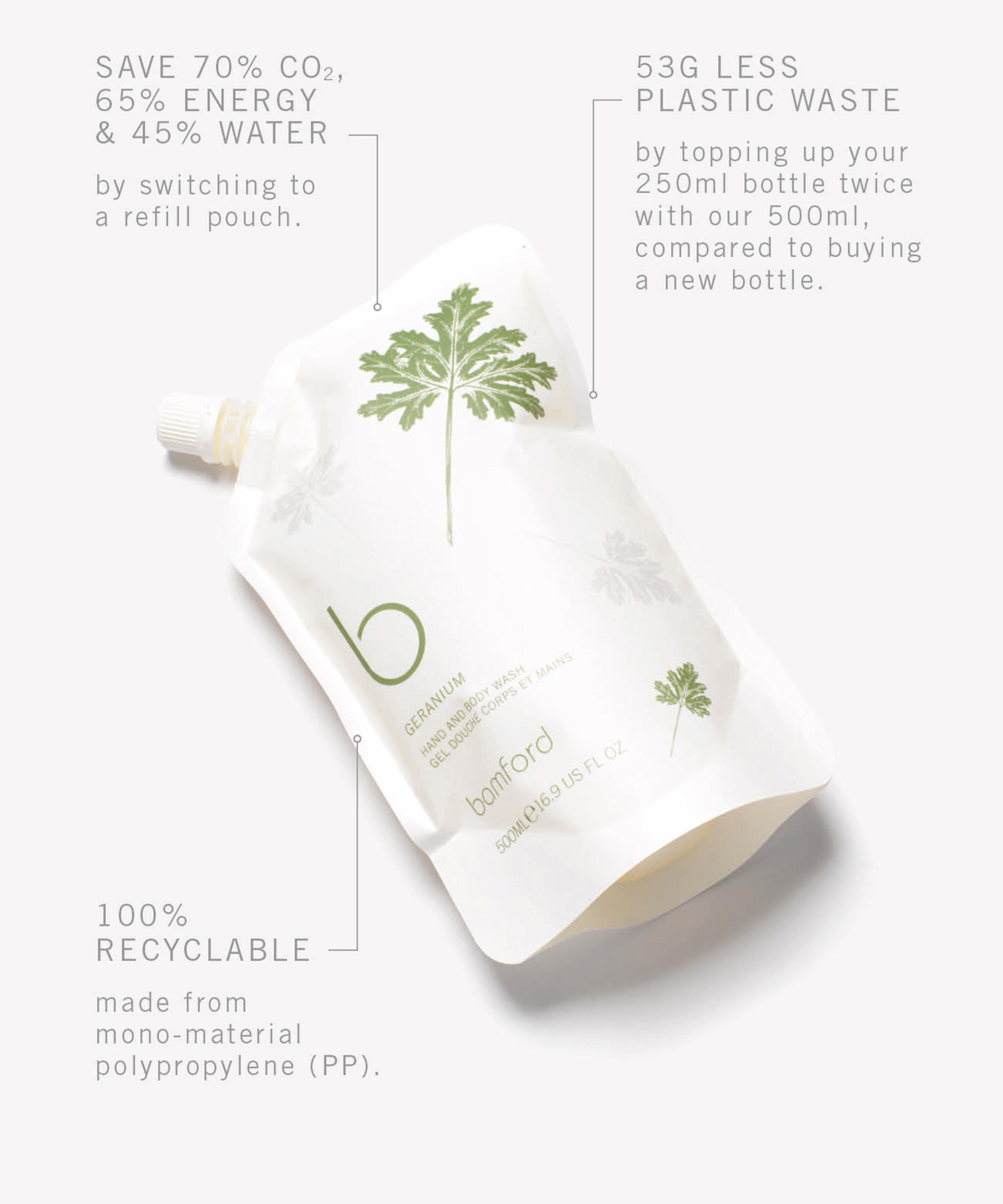 Bamford - Geranium Hand and Body Wash Refill Pouch 500ml image number 3