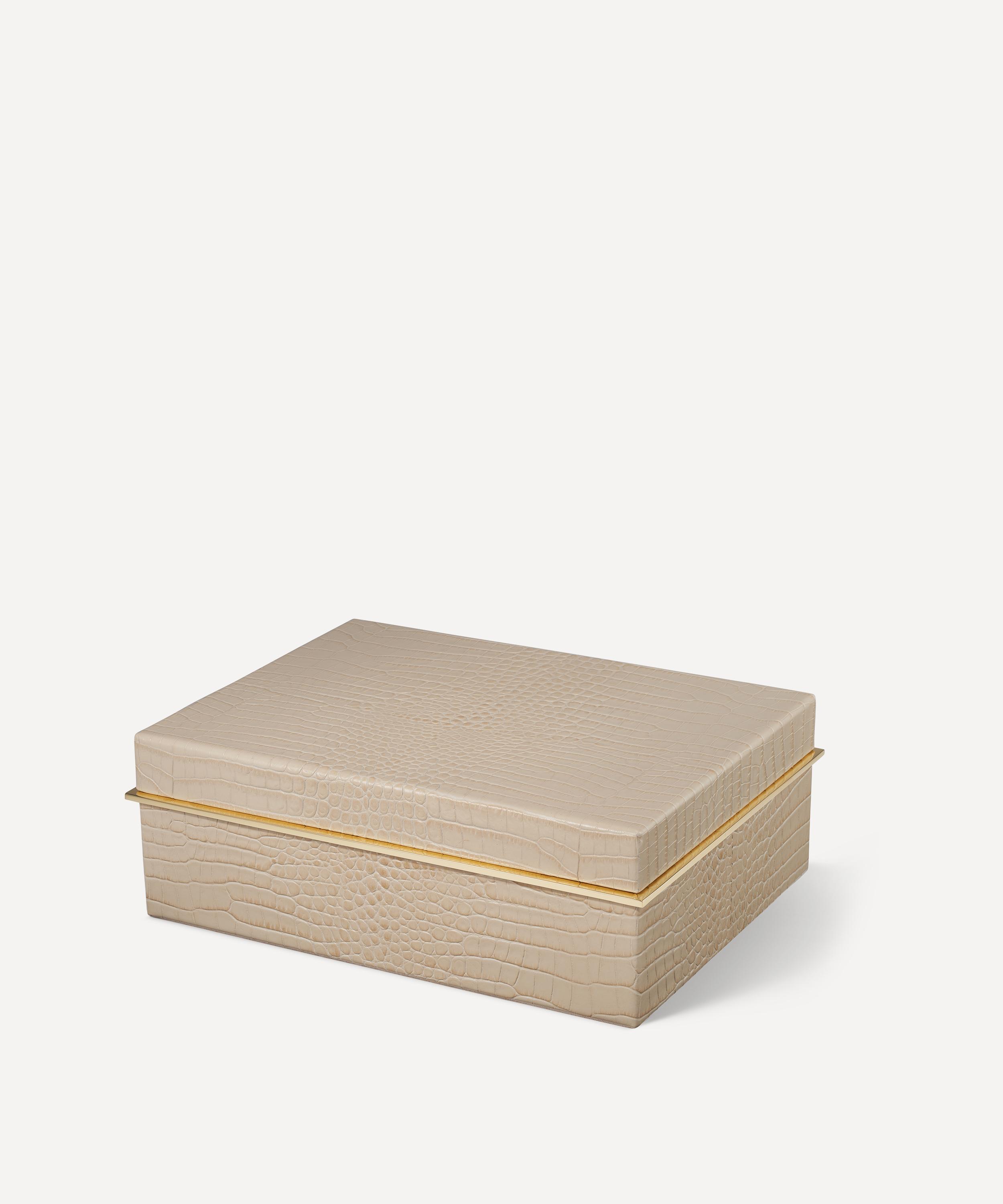 AERIN - Classic Croc-Embossed Leather Large Box image number 0
