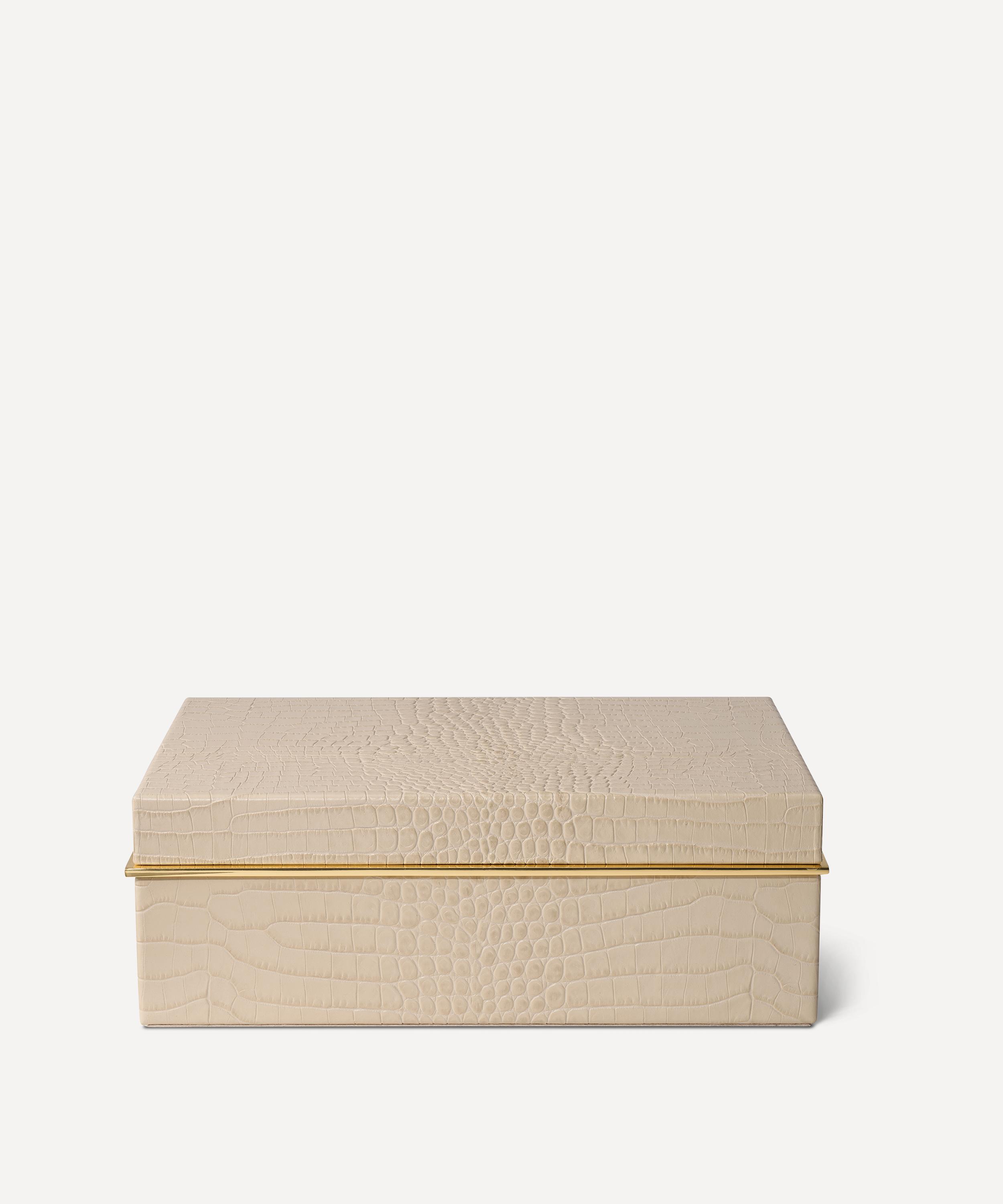 AERIN - Classic Croc-Embossed Leather Large Box image number 1