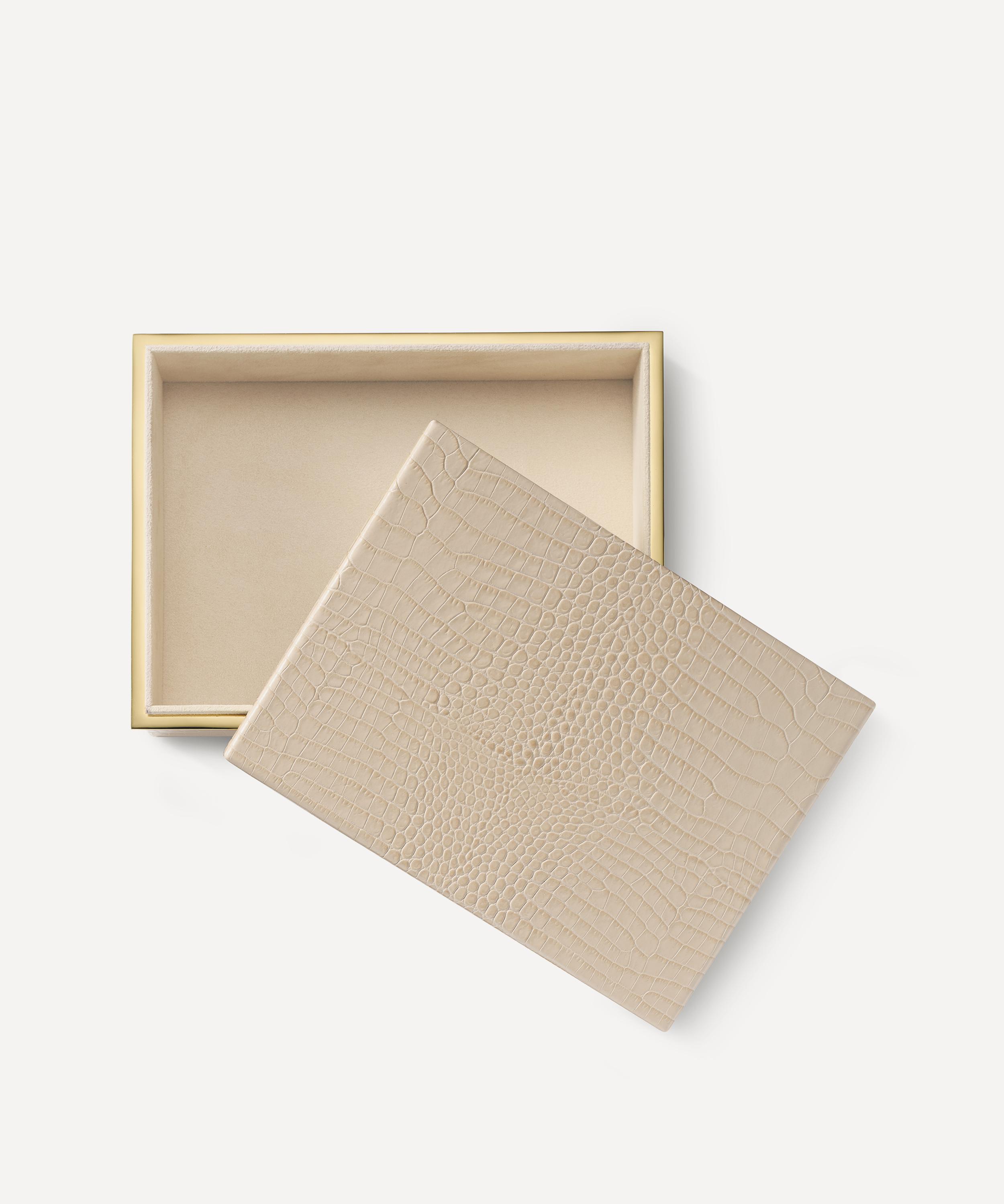 AERIN - Classic Croc-Embossed Leather Large Box image number 2