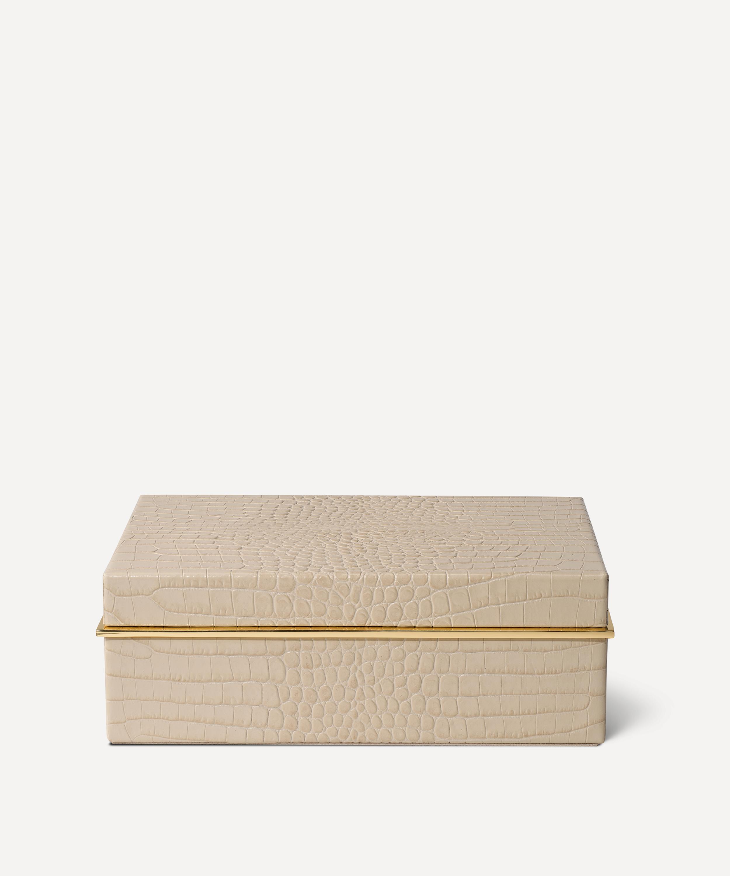 AERIN - Classic Croc-Embossed Leather Small Box image number 1