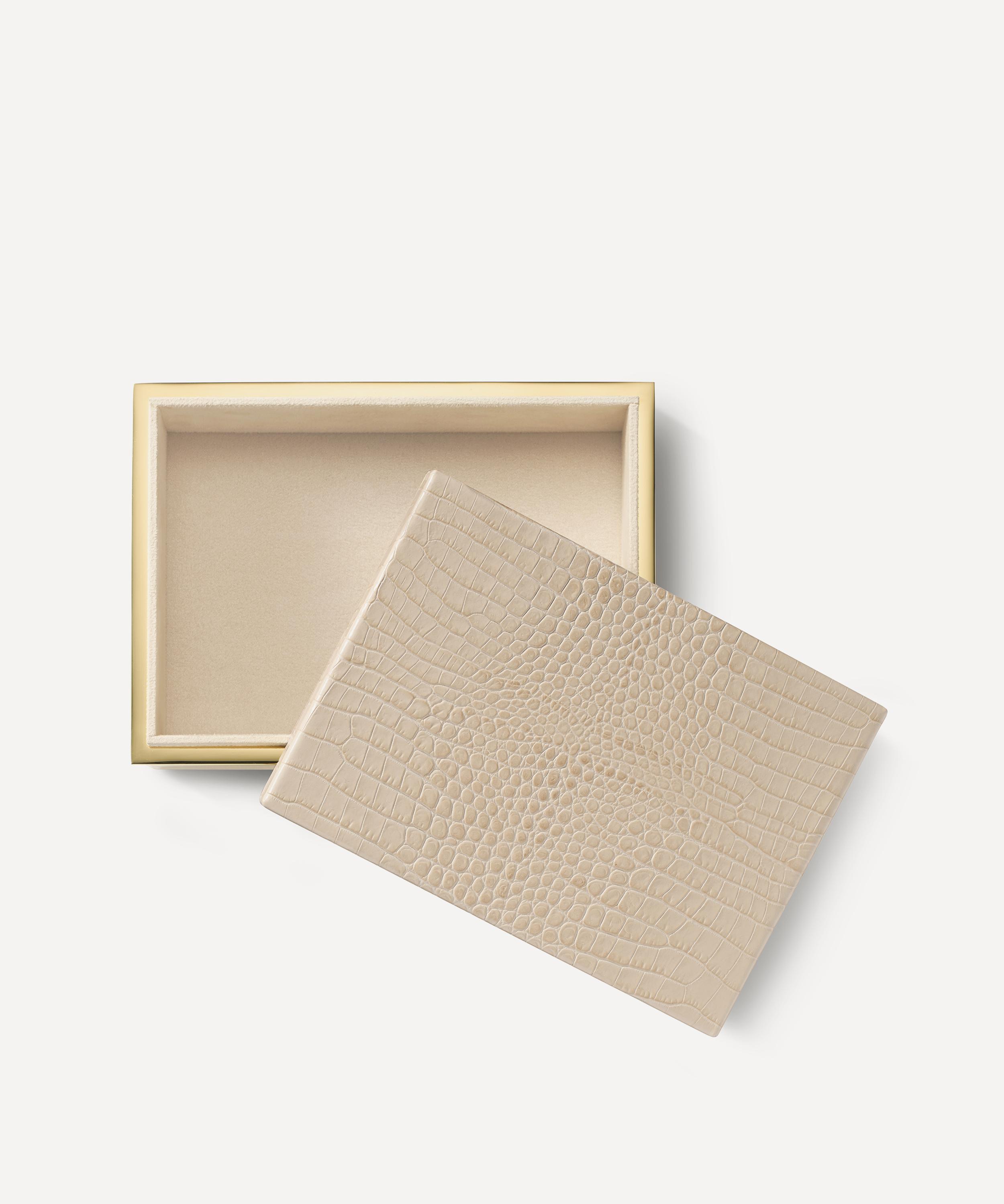 AERIN - Classic Croc-Embossed Leather Small Box image number 2