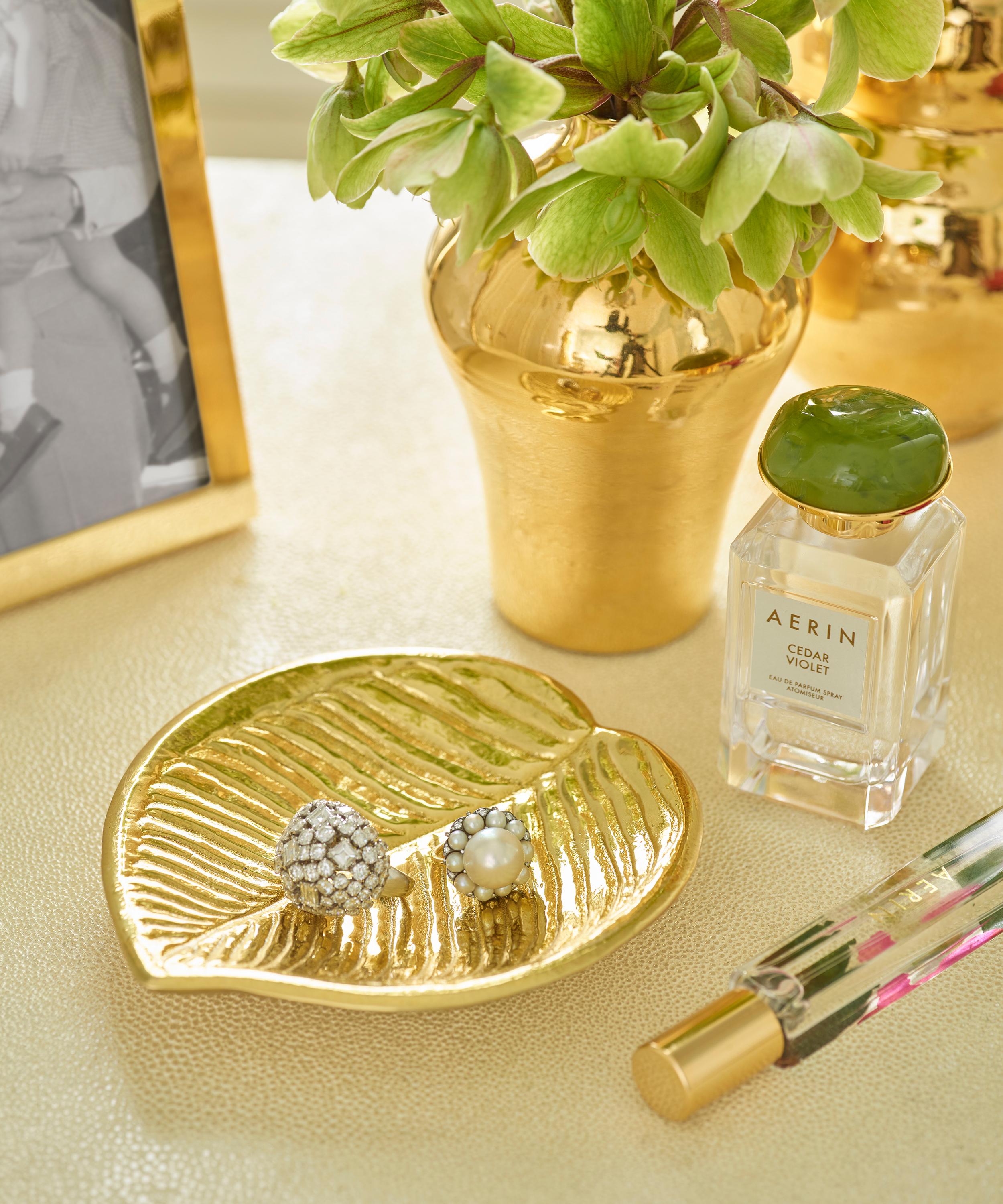 AERIN - Emilia Brass Leaf Dish image number 2