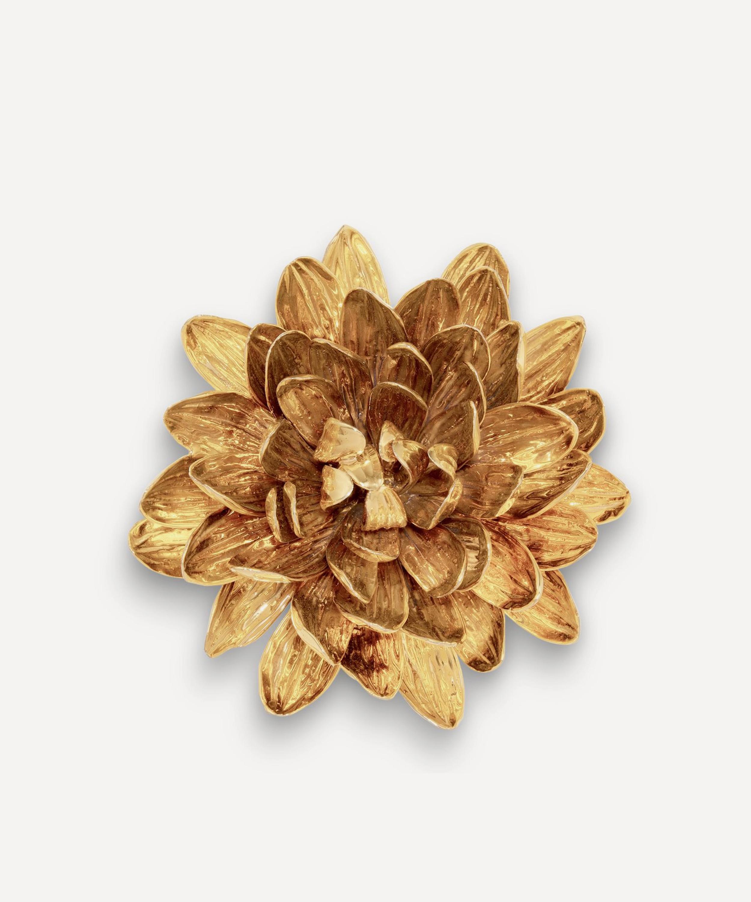 AERIN - Dahlia Porcelain Gilded Flower image number 1