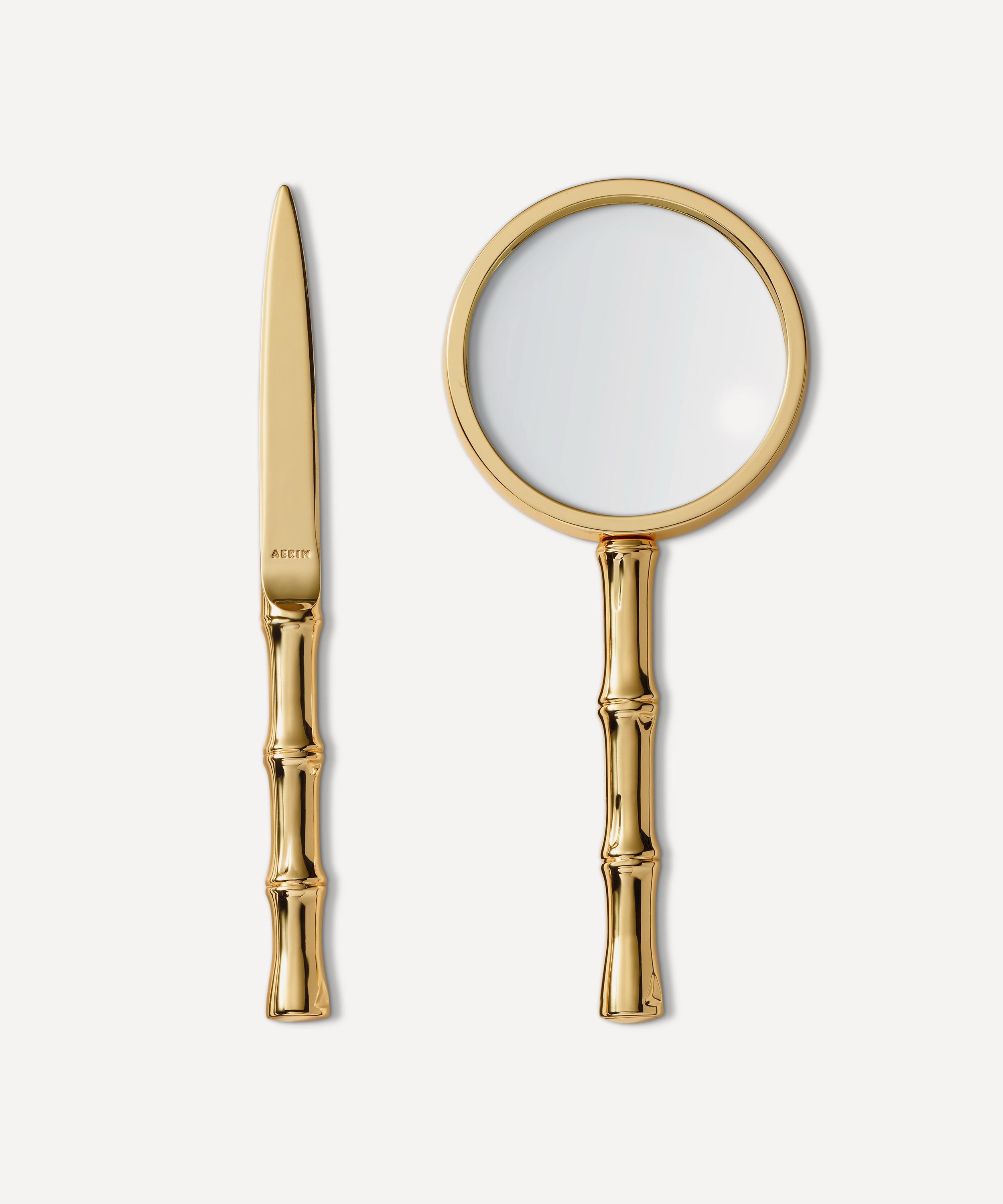 AERIN - Ava Bamboo Magnifying Glass and Letter Opener image number 1