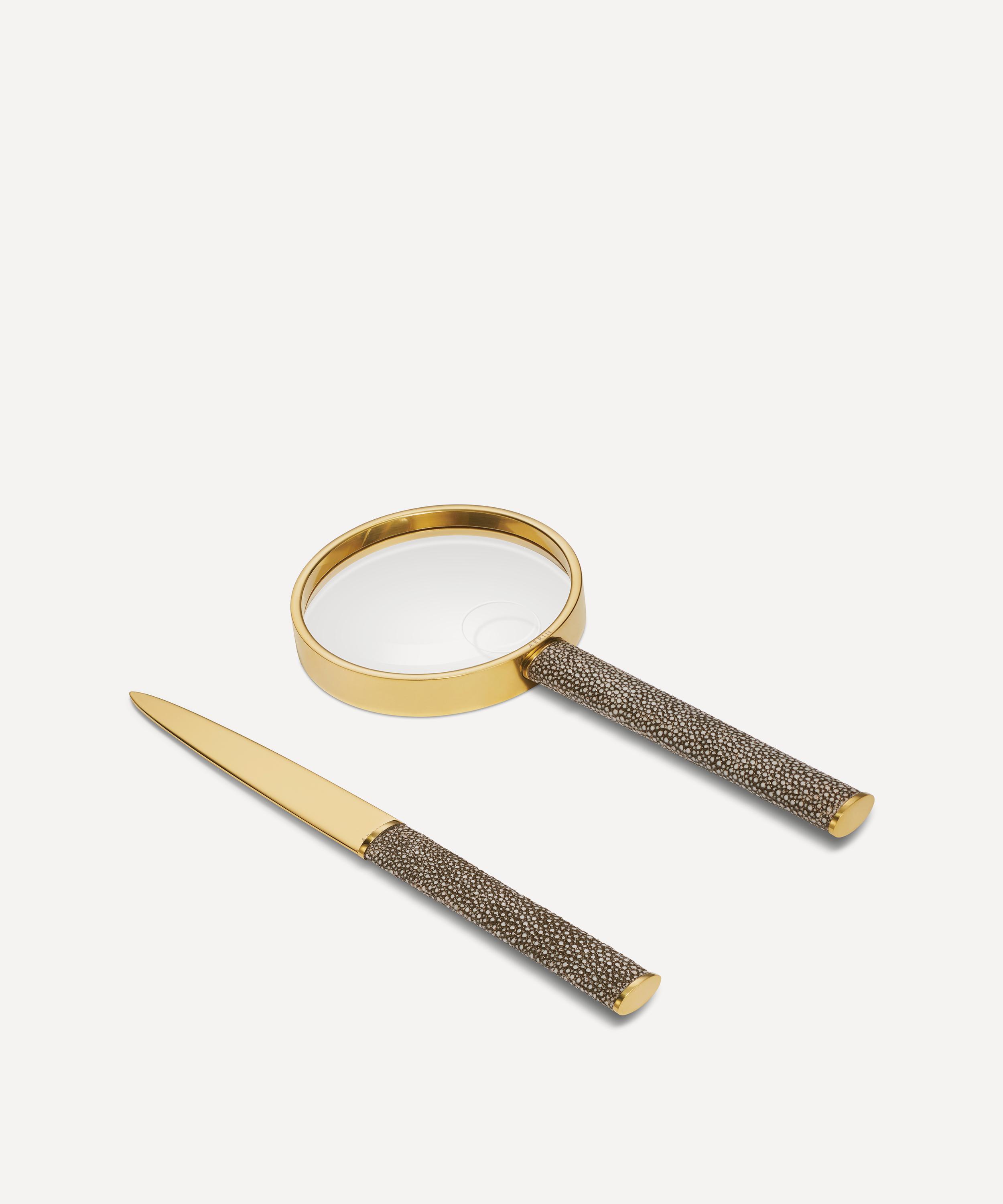 AERIN - Shagreen Magnifying Glass and Letter Opener Set image number 1