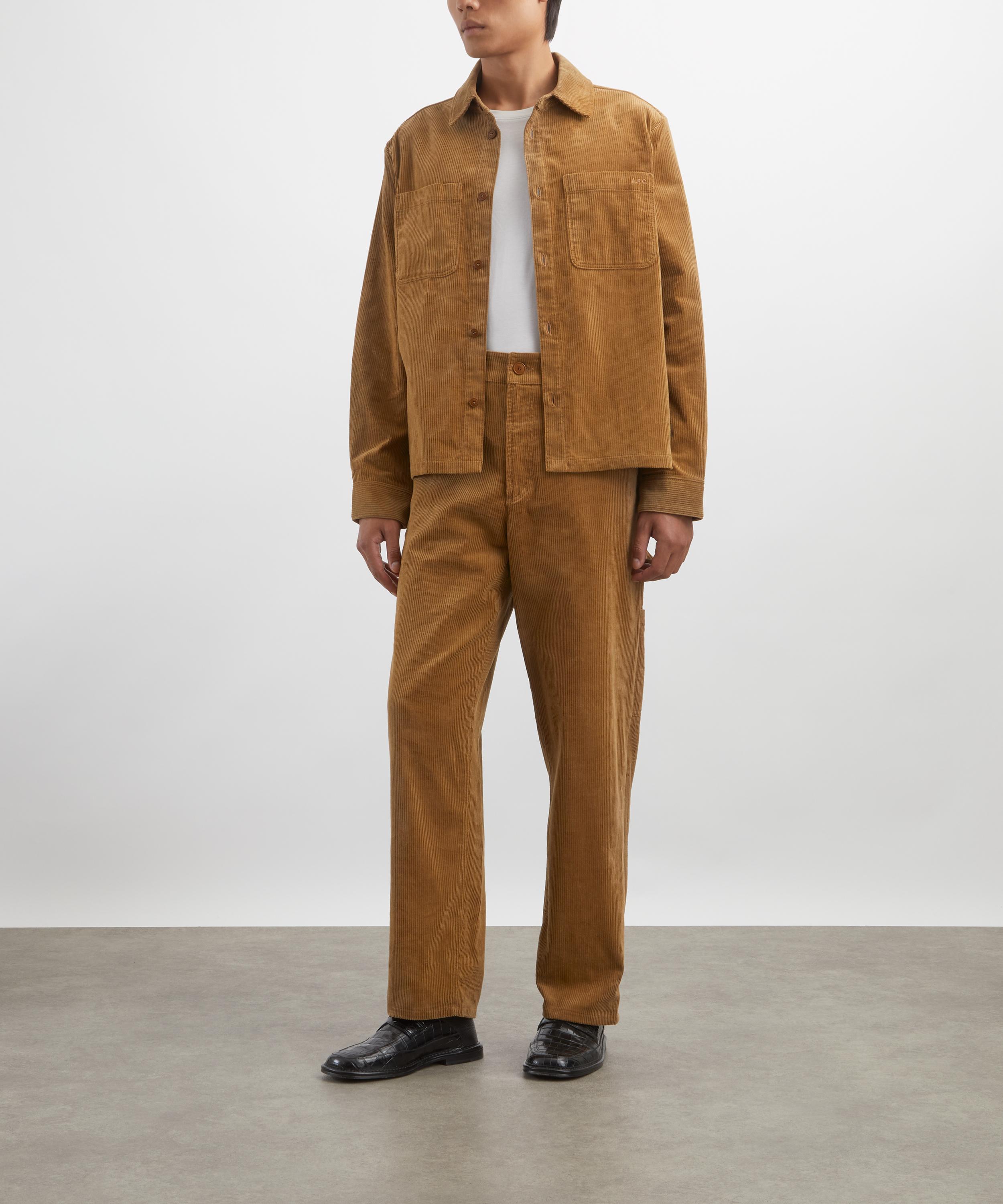 A.P.C. - Leon Brown Corduroy Overshirt image number 1