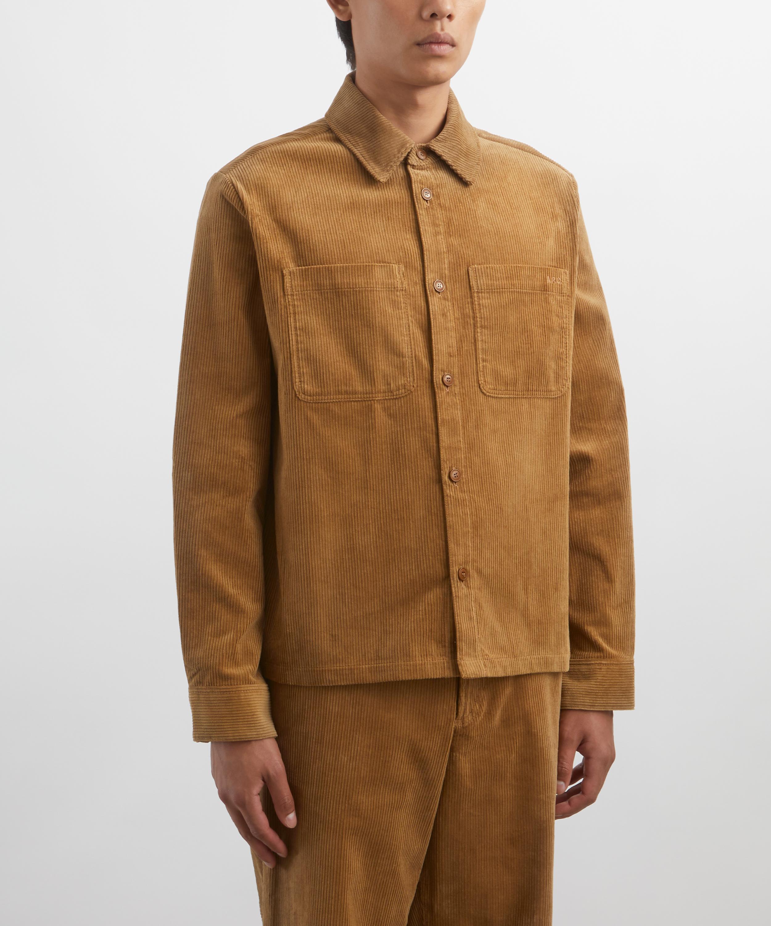 A.P.C. - Leon Brown Corduroy Overshirt image number 2