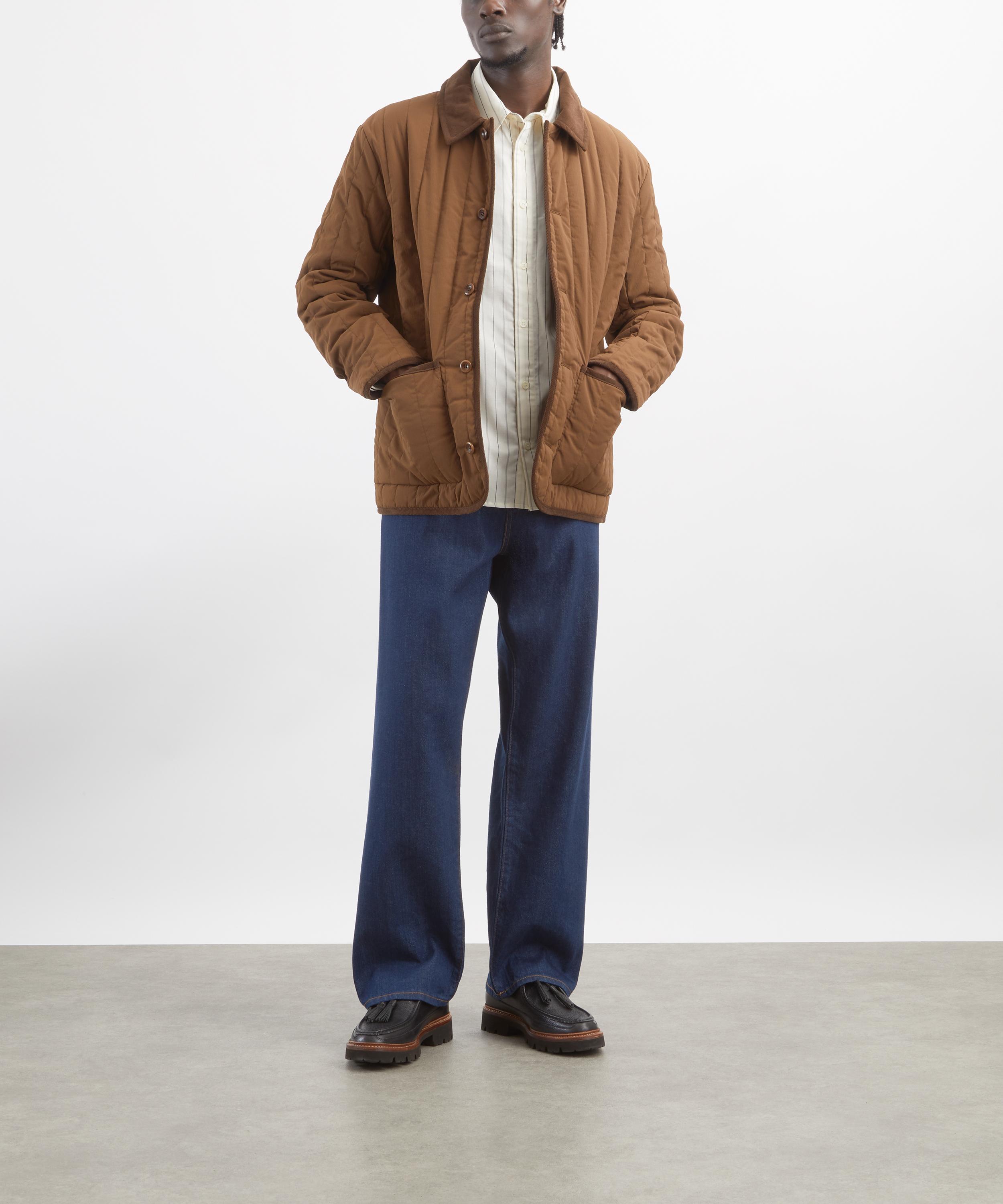 A.P.C. - Leone Chestnut Brown Quilted Jacket image number 1