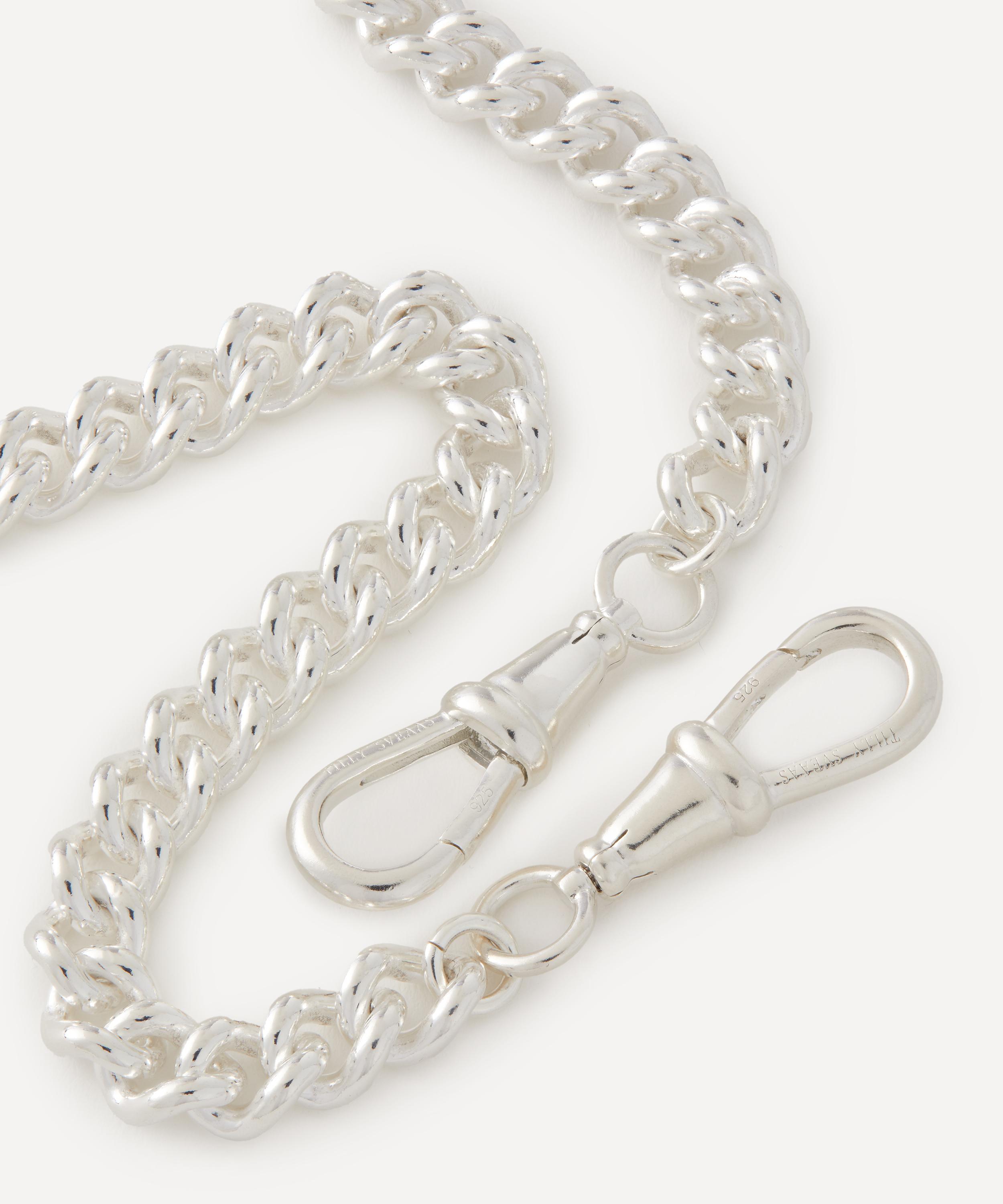 Tilly Sveaas - Sterling Silver Medium Curb Clipt Chain Necklace image number 1