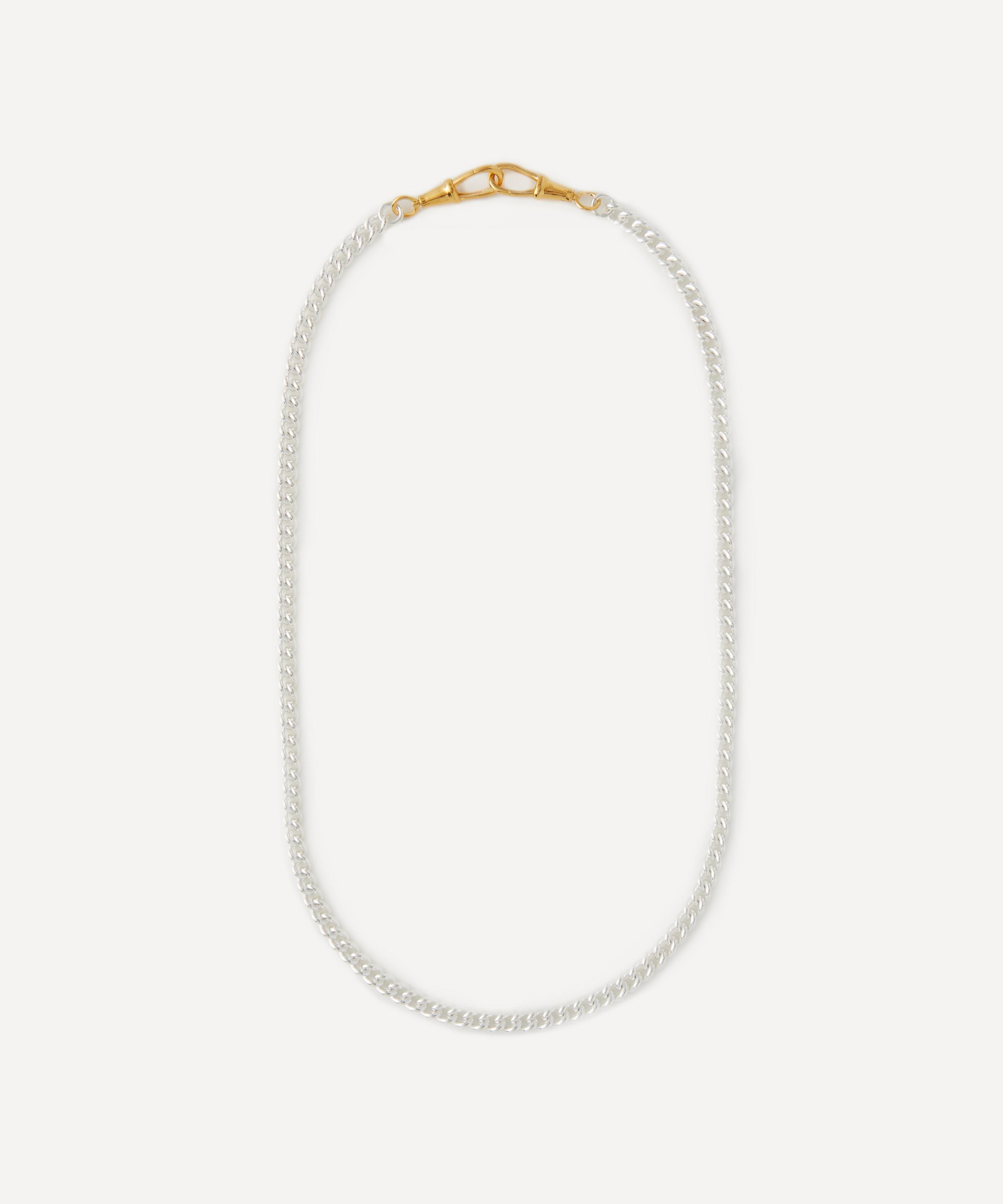 Tilly Sveaas - Mixed Metal Slim Curb Clipt Chain Necklace image number 0