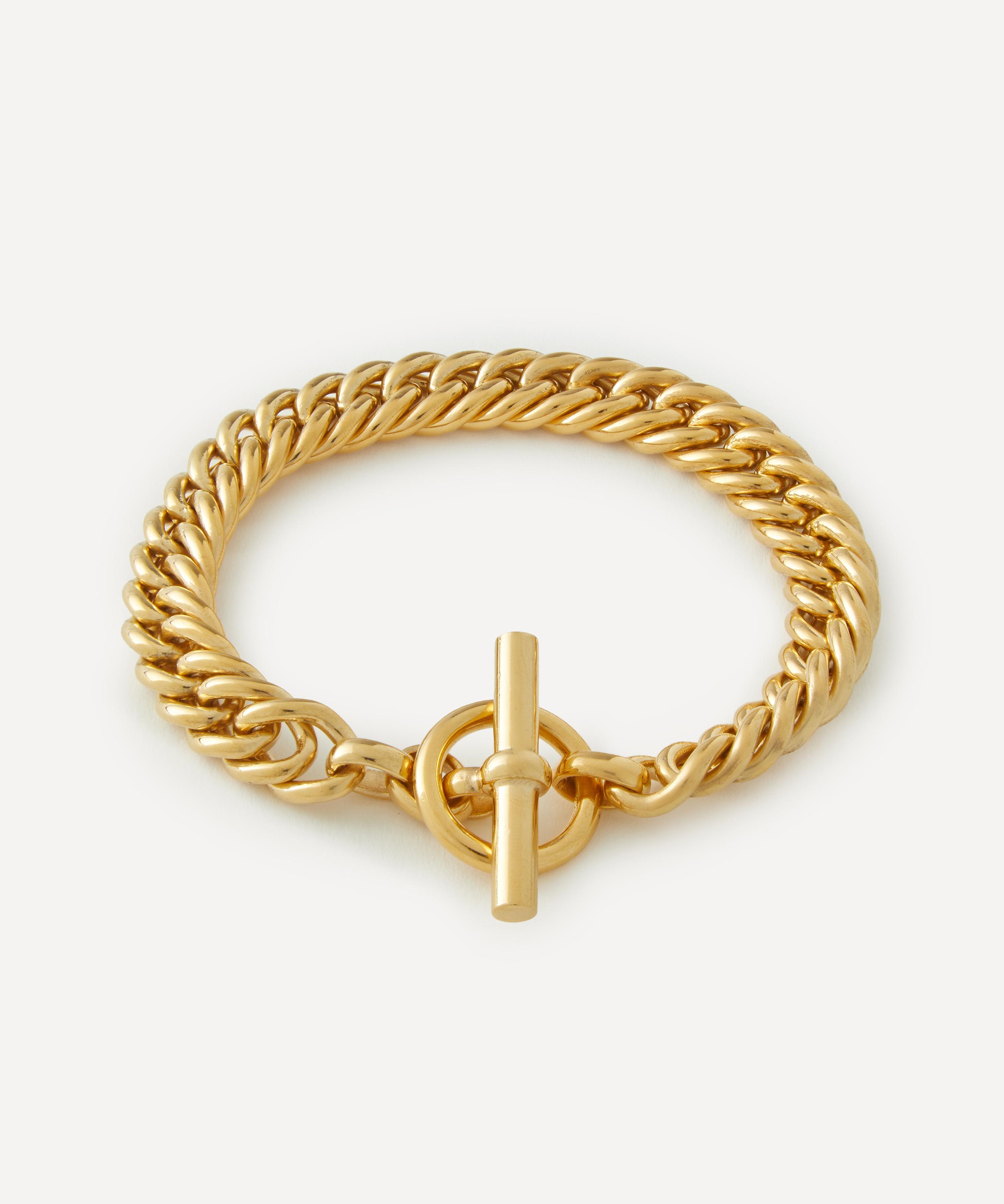 Tilly Sveaas - 18ct Gold-Plated Slim Curb Link Chain Bracelet image number 0