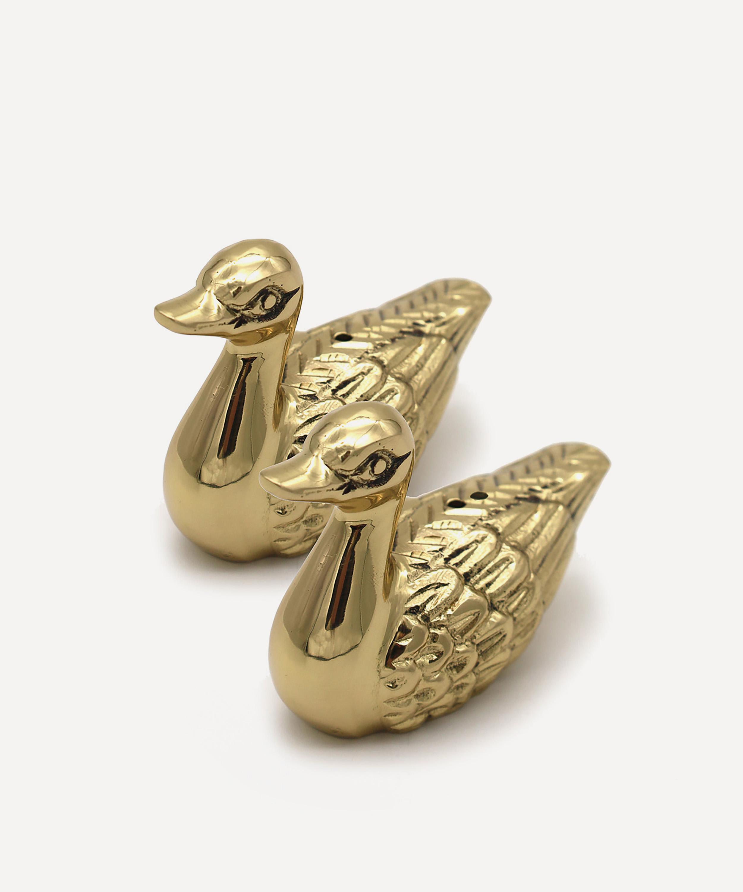 Culinary Concepts - Brass Duck Salt and Pepper Cruet Set