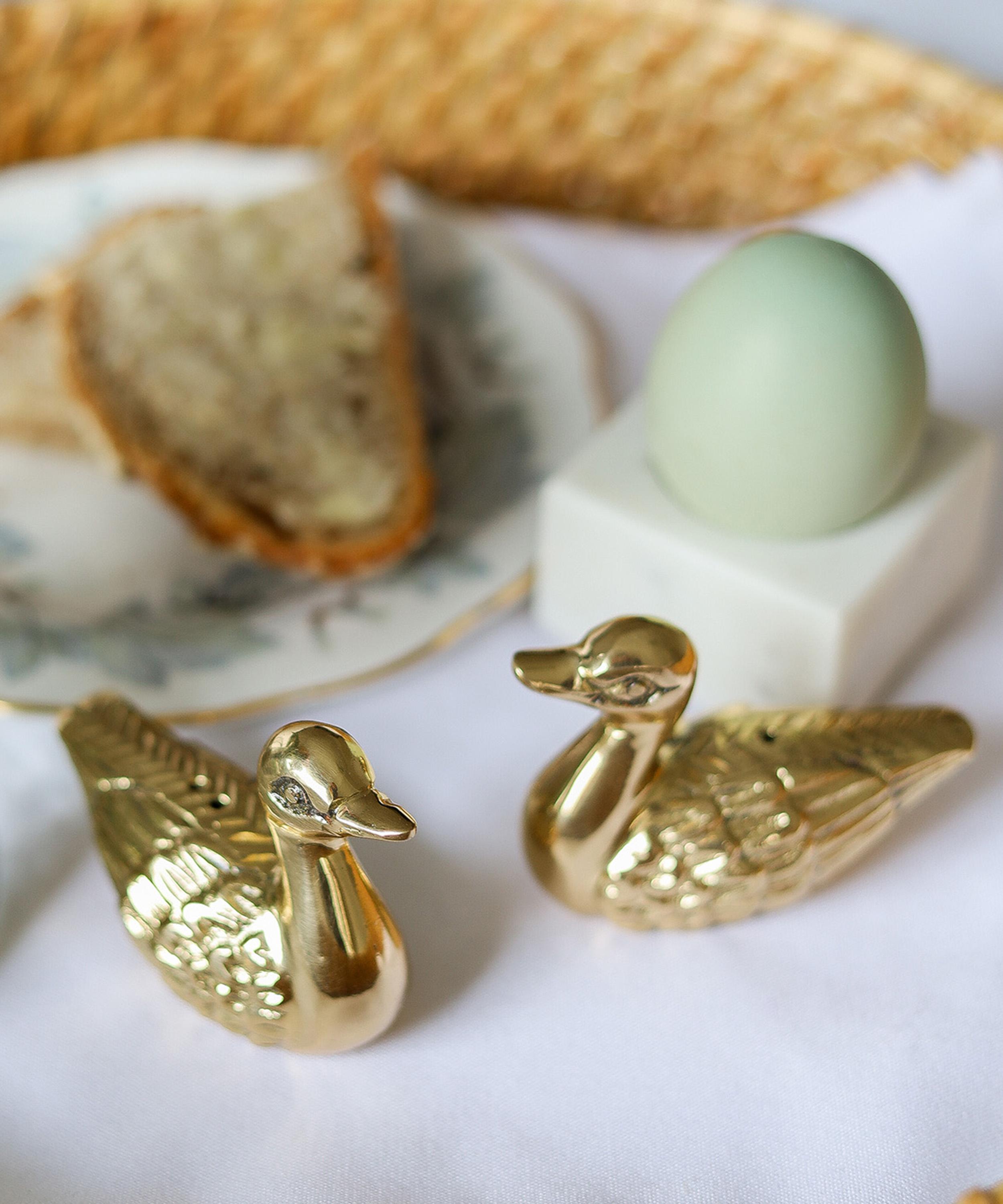 Culinary Concepts - Brass Duck Salt and Pepper Cruet Set image number 1
