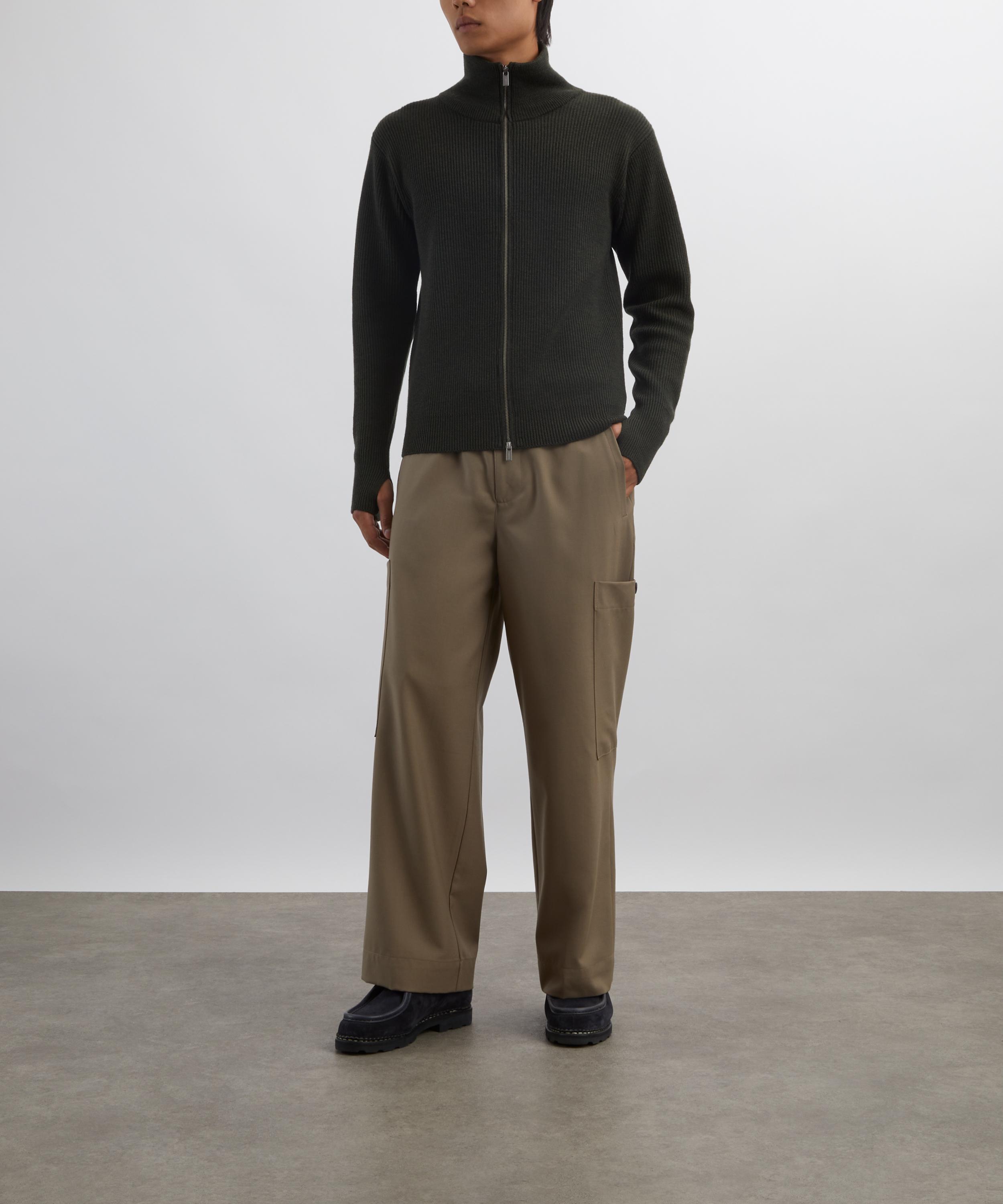 Barena - Army Dori Wool Cardigan image number 1