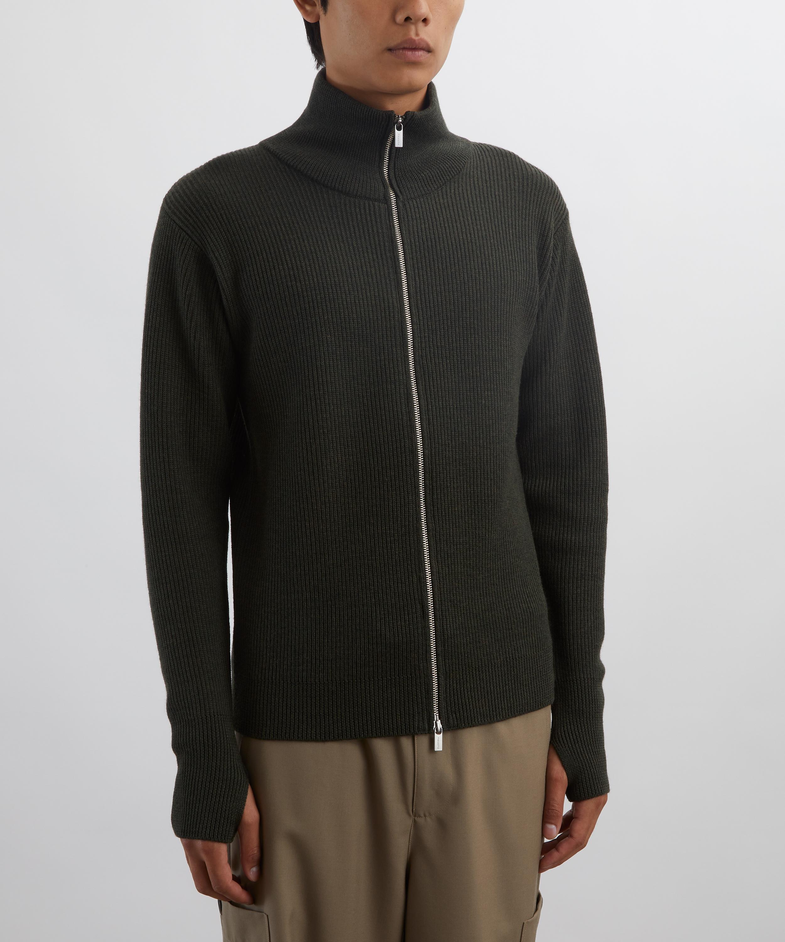 Barena - Army Dori Wool Cardigan image number 2