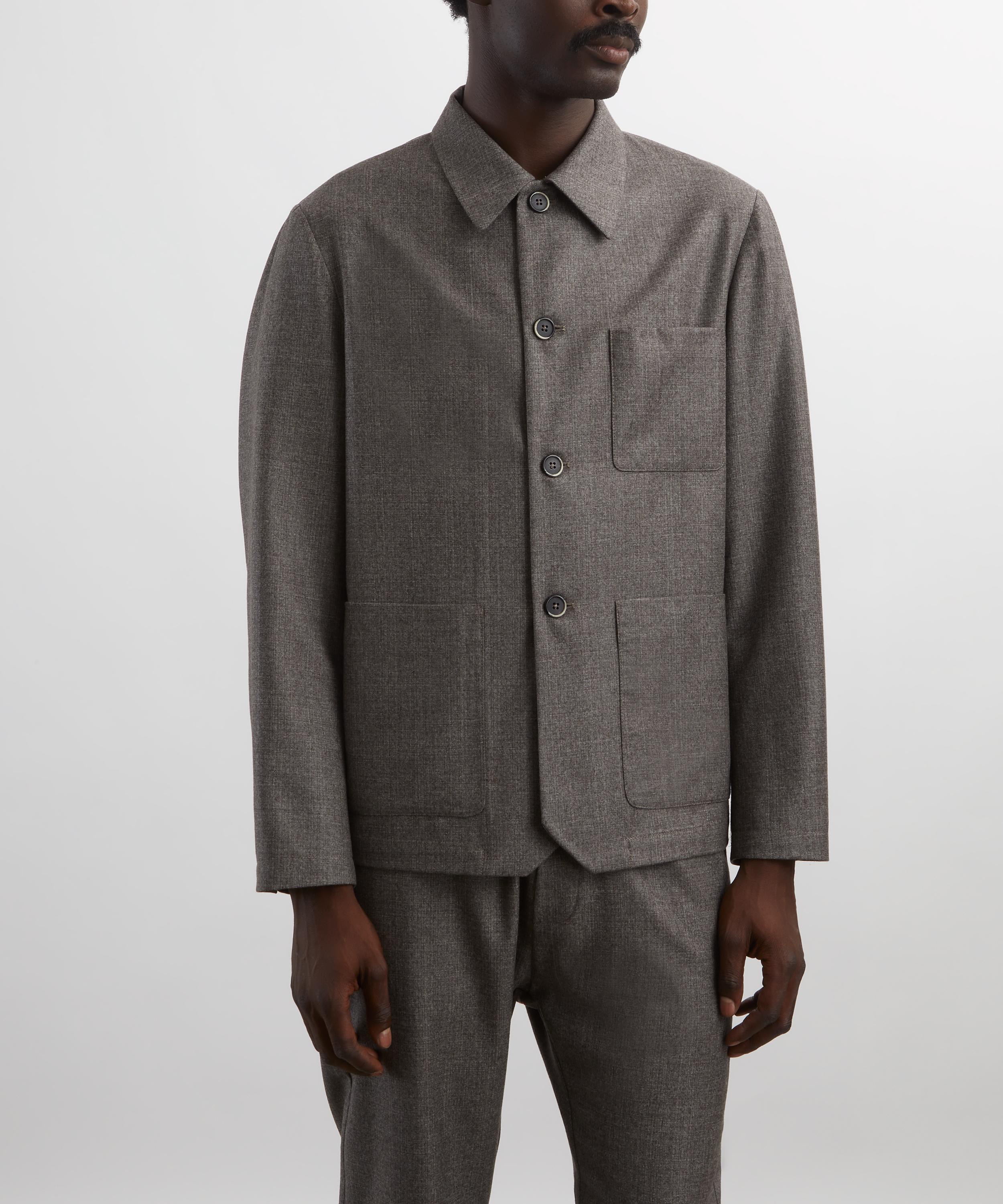 Barena - Grey Melange Overshirt Visal image number 2
