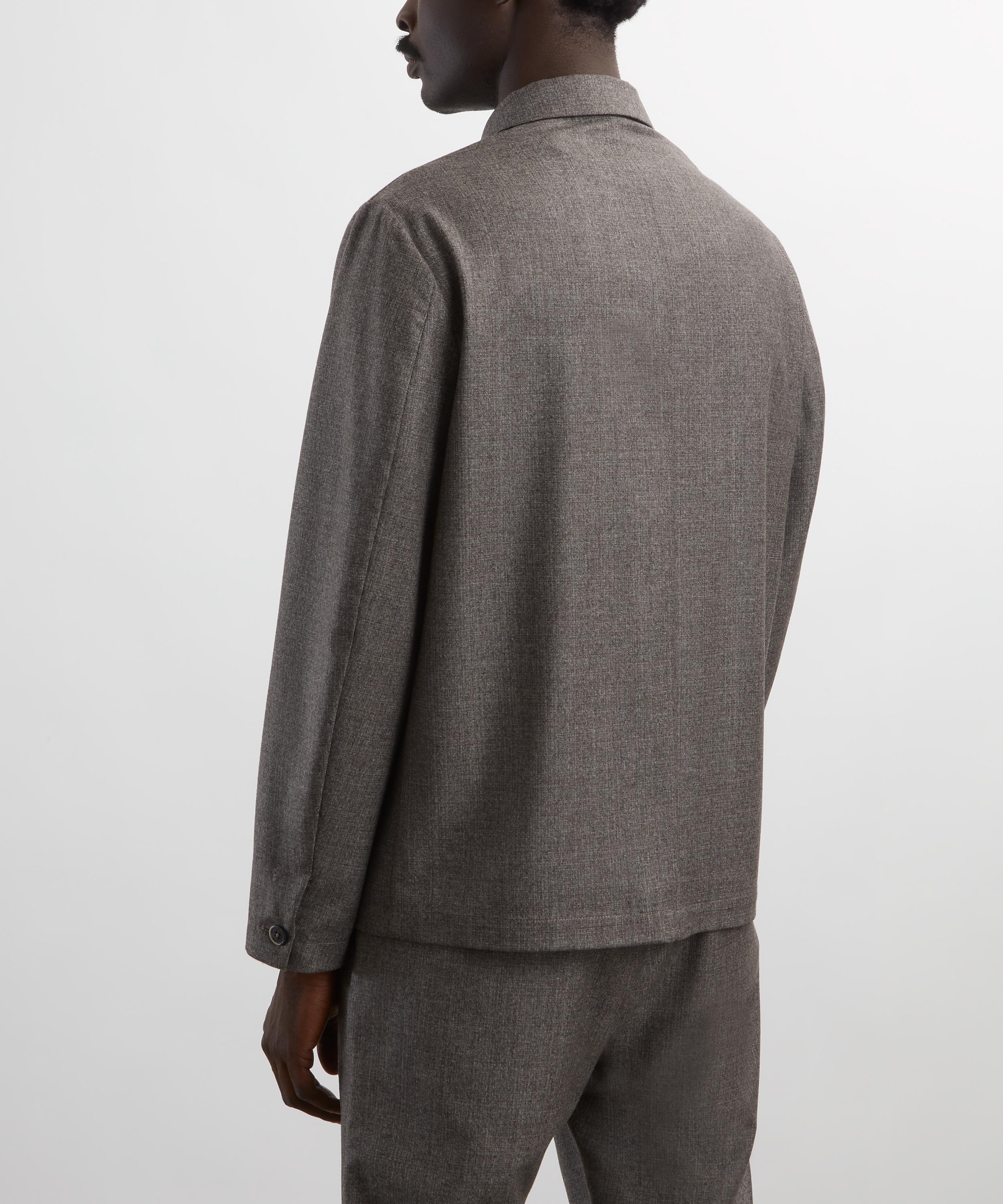 Barena - Grey Melange Overshirt Visal image number 3