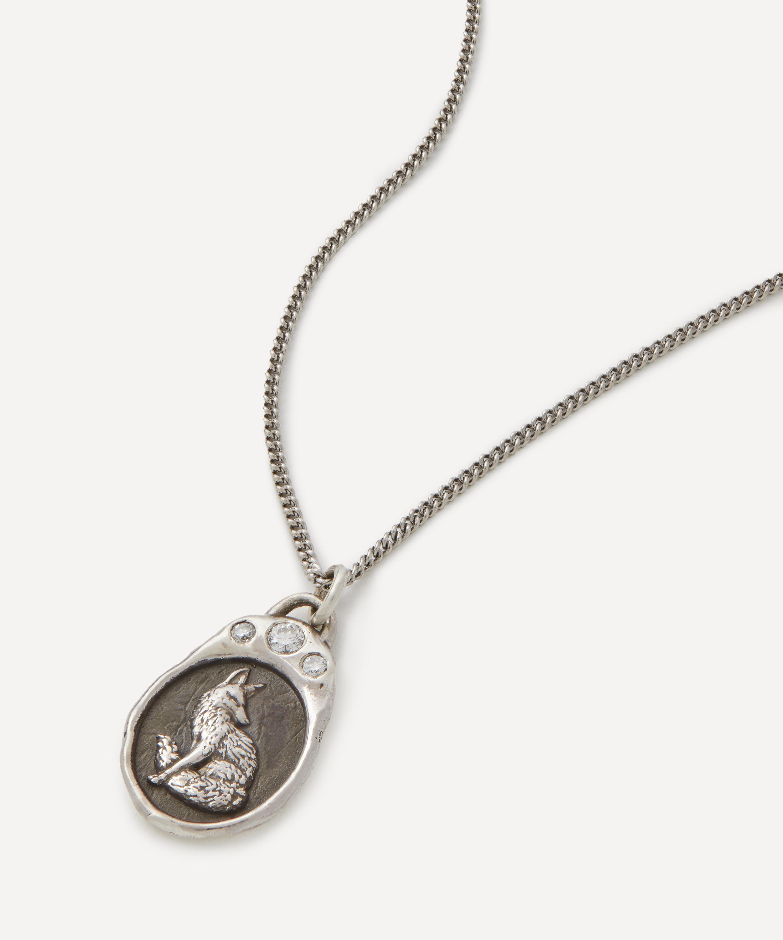 Pyrrha - Sterling Silver Trust in Yourself Diamond Crown Necklace