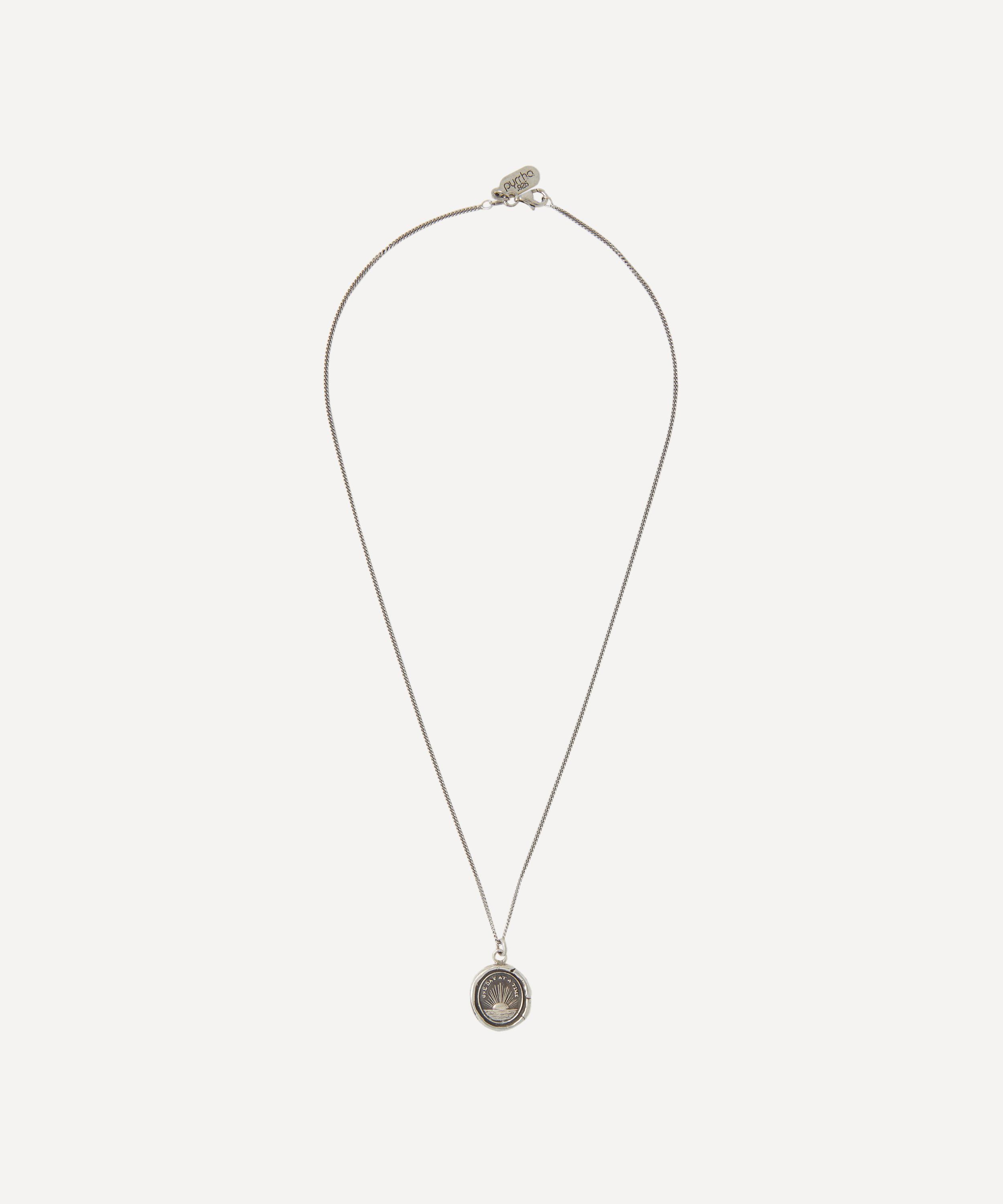 Pyrrha - Sterling Silver One Day at a Time Pendant Necklace image number 1