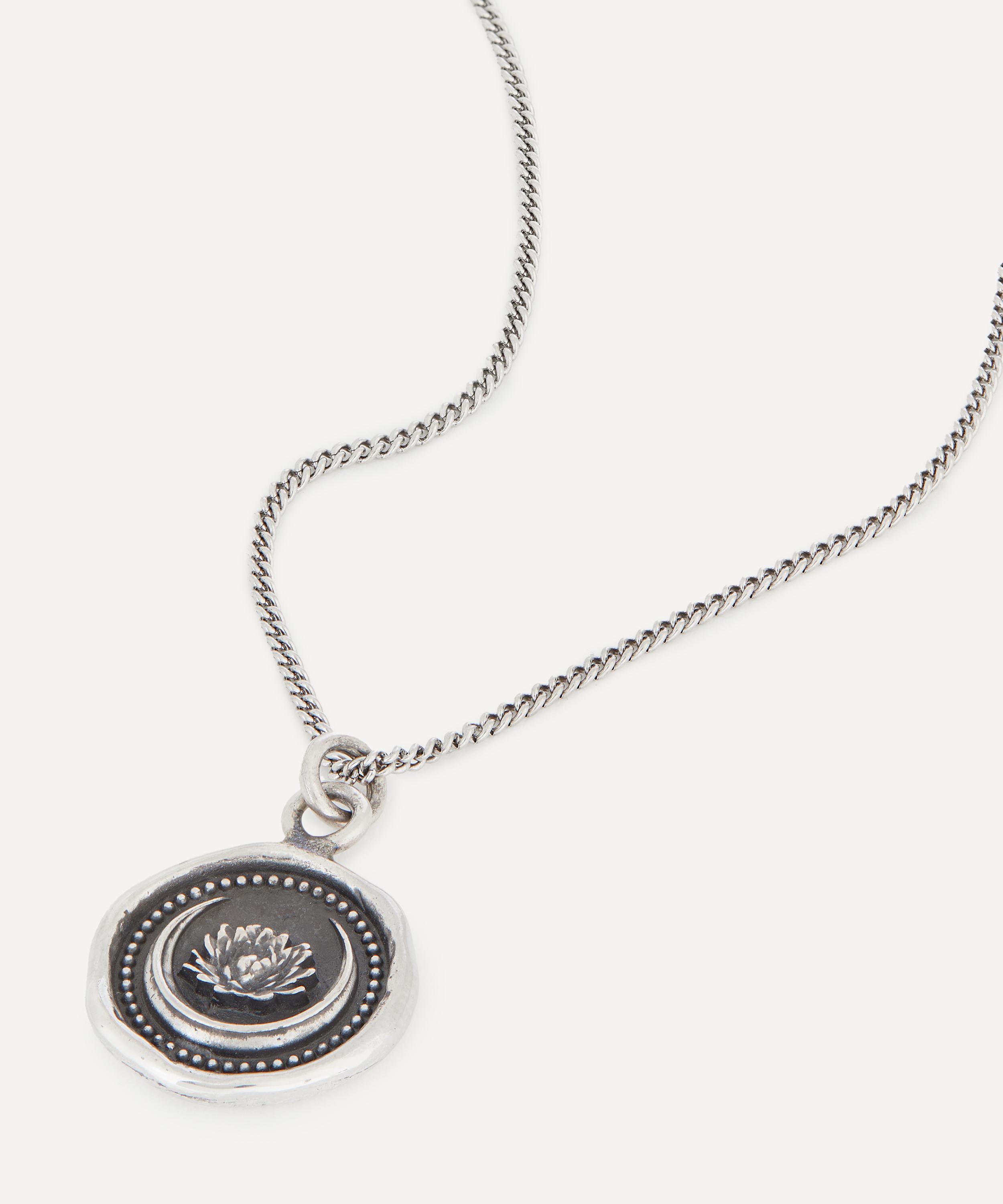Pyrrha - Sterling Silver Lotus Flower Pendant Necklace