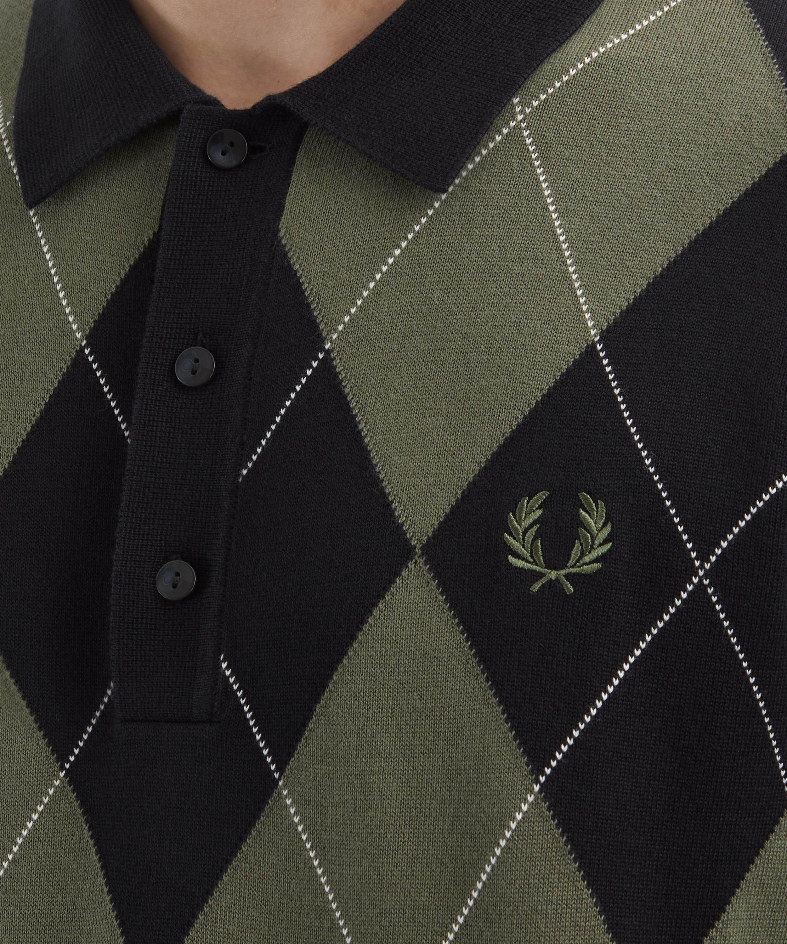 Fred Perry - Argyle Knitted Shirt image number 4