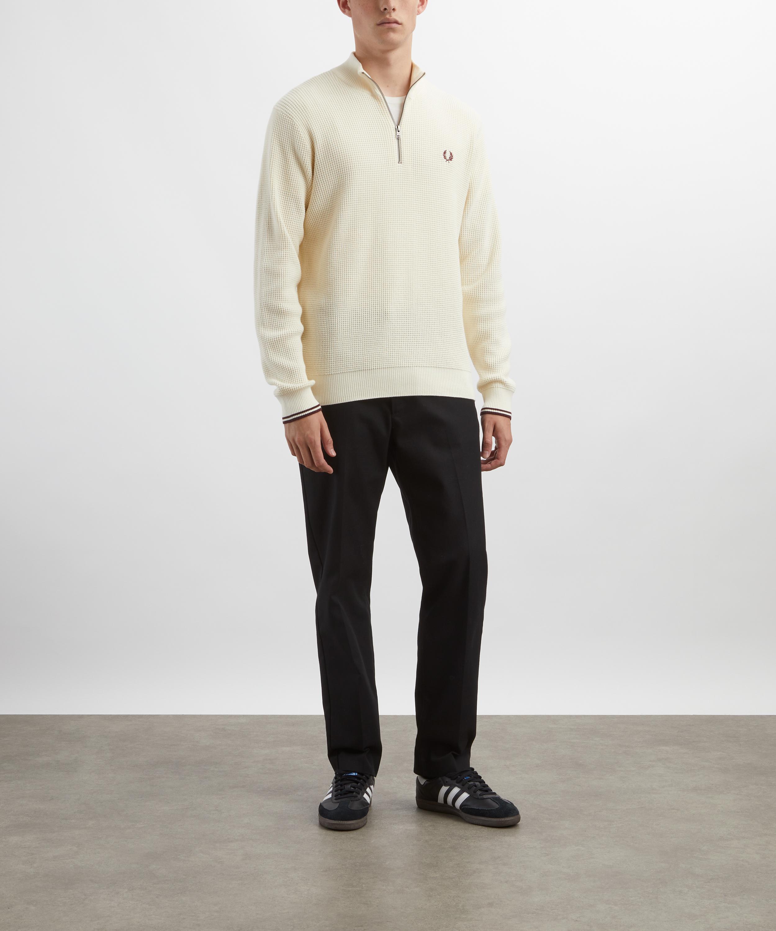 Fred Perry - Waffle-Stitch Half-Zip Jumper image number 1