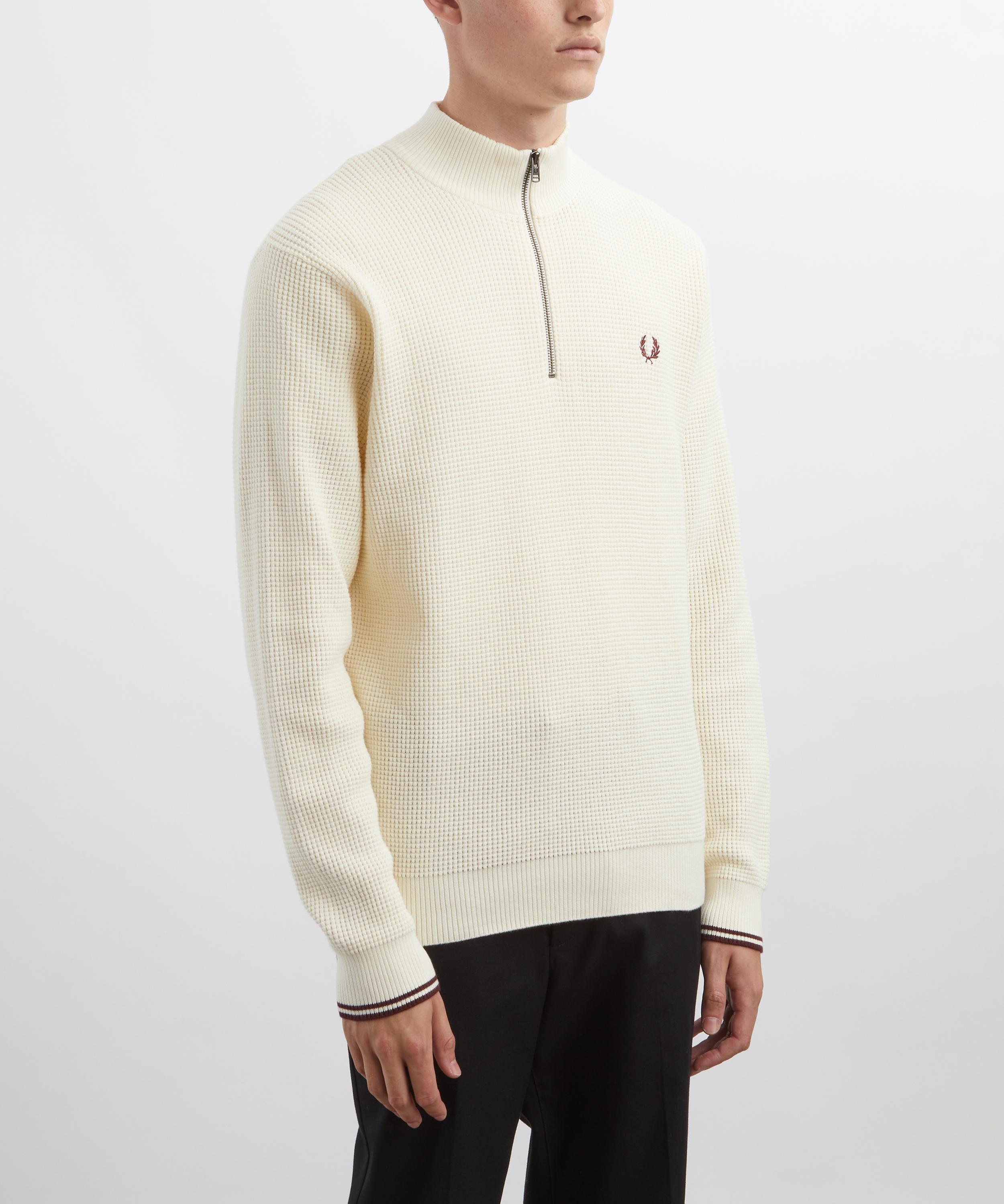 Fred Perry - Waffle-Stitch Half-Zip Jumper image number 2