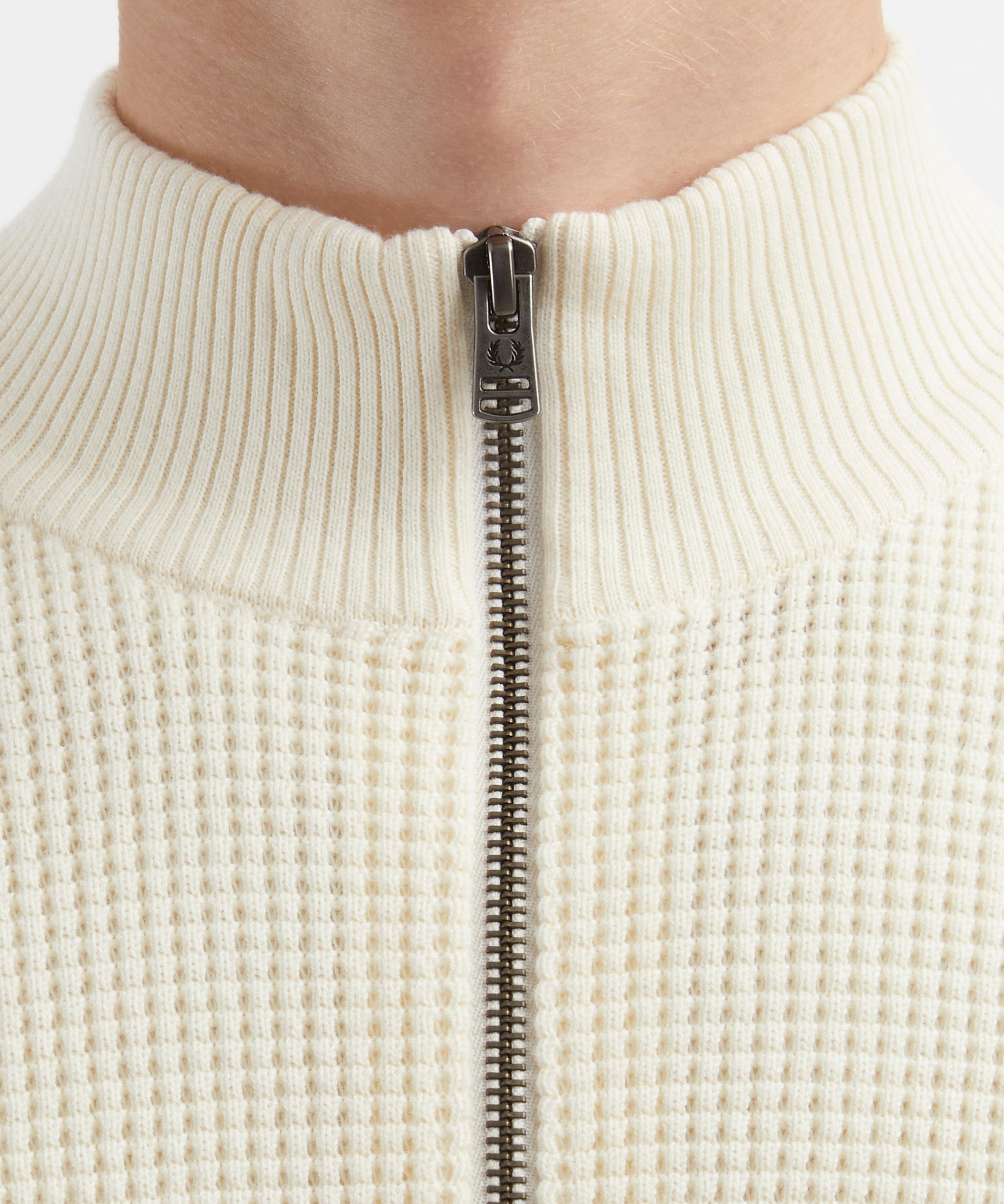 Fred Perry - Waffle-Stitch Half-Zip Jumper image number 4
