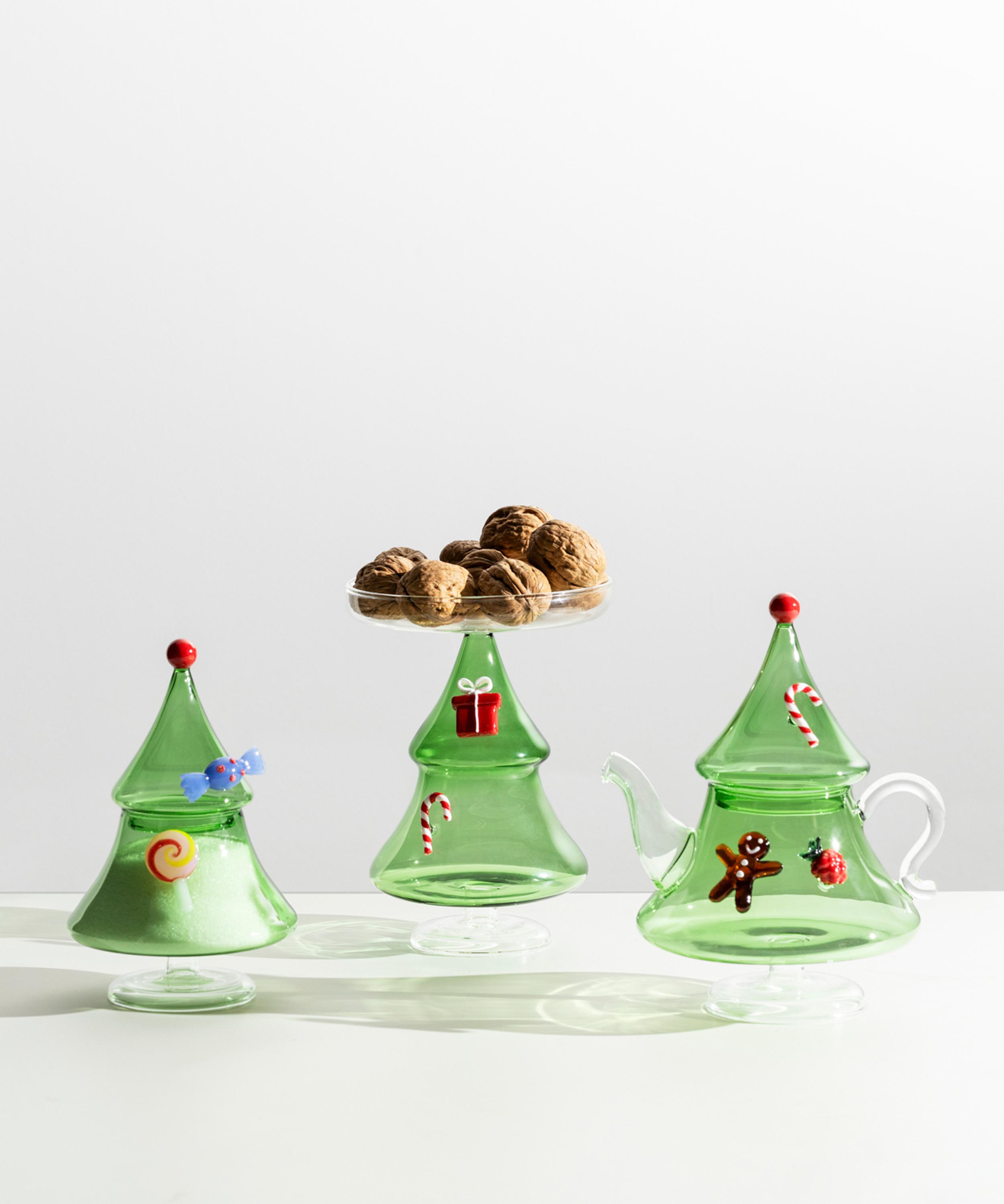 Christmas - Christmas Tree Glass Sugar Pot image number 1