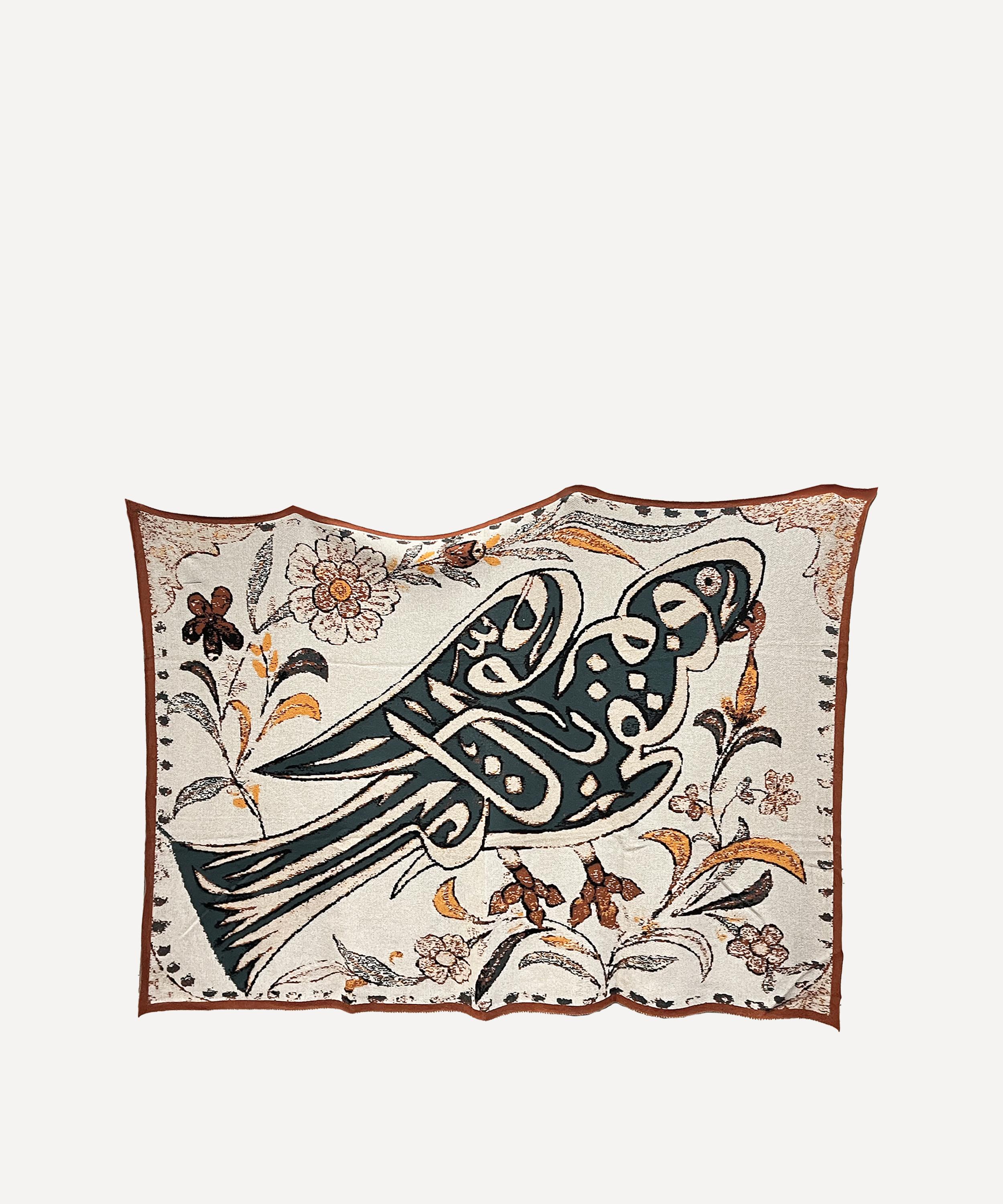 SAVED NY - Calligram Parrot Cashmere Throw