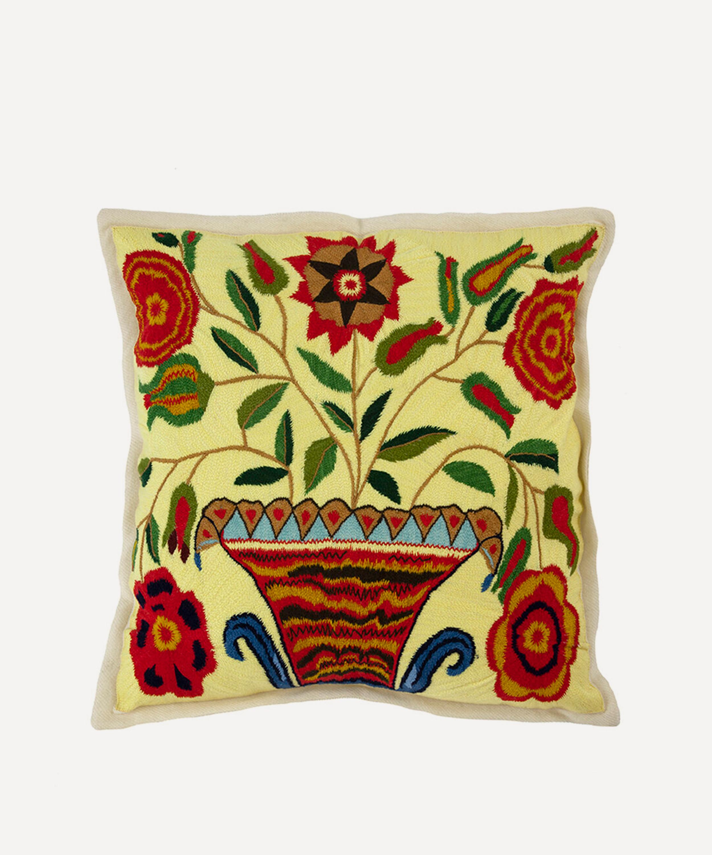 SAVED NY - Flower Basket Cashmere Cushion