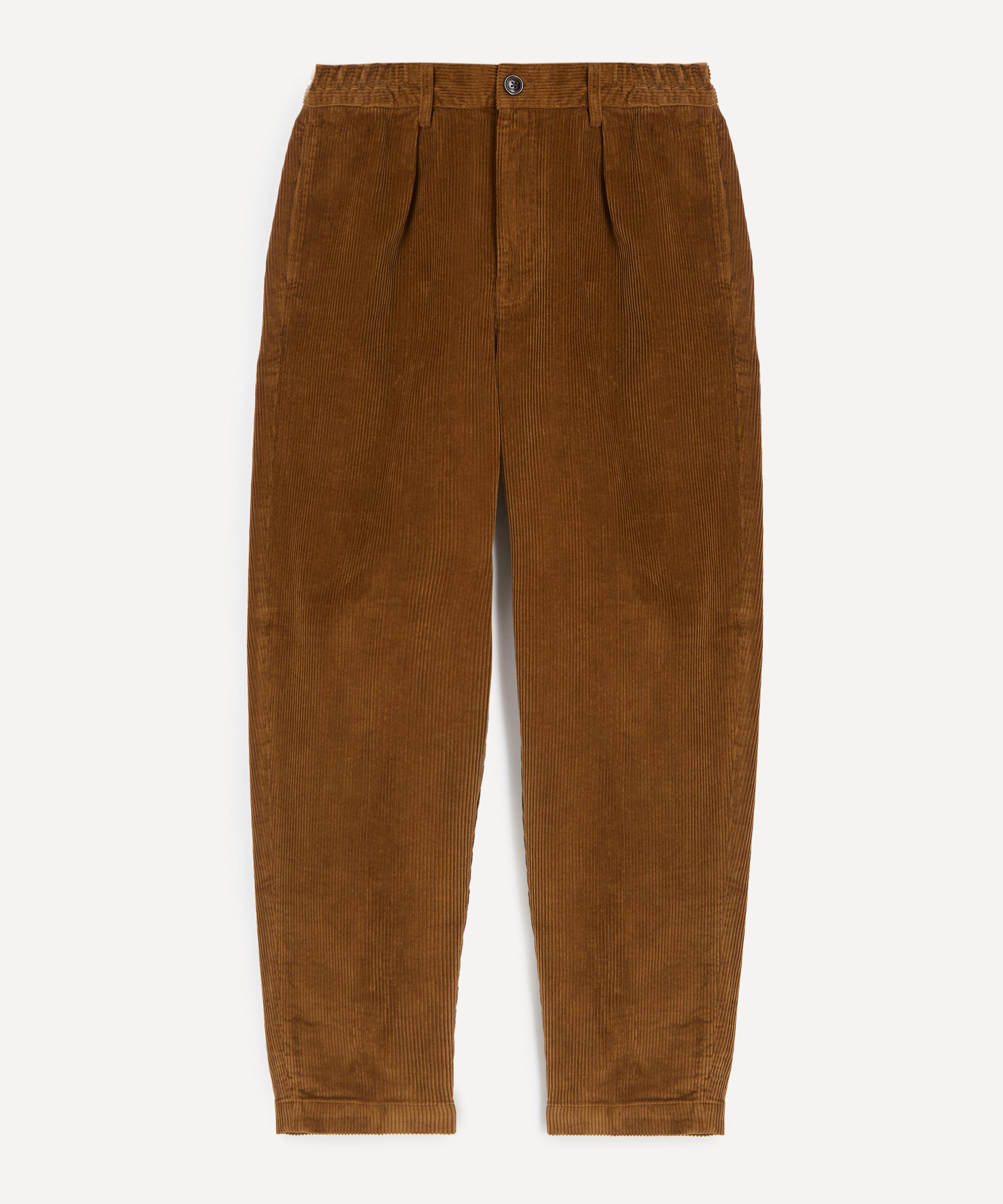 Barbour - Elmbank Beige Oversized Cord Trousers image number 0