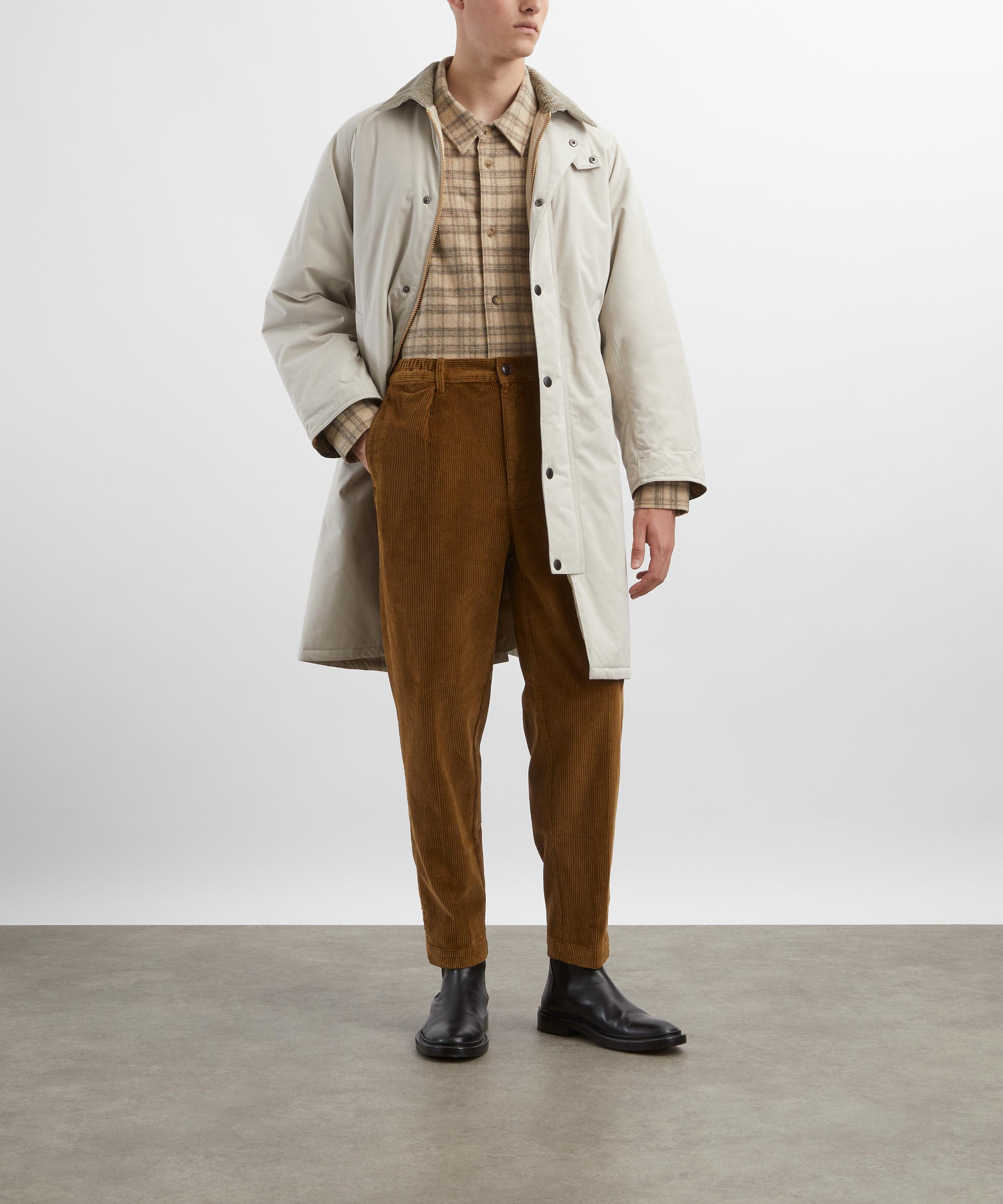 Barbour - Elmbank Beige Oversized Cord Trousers image number 1