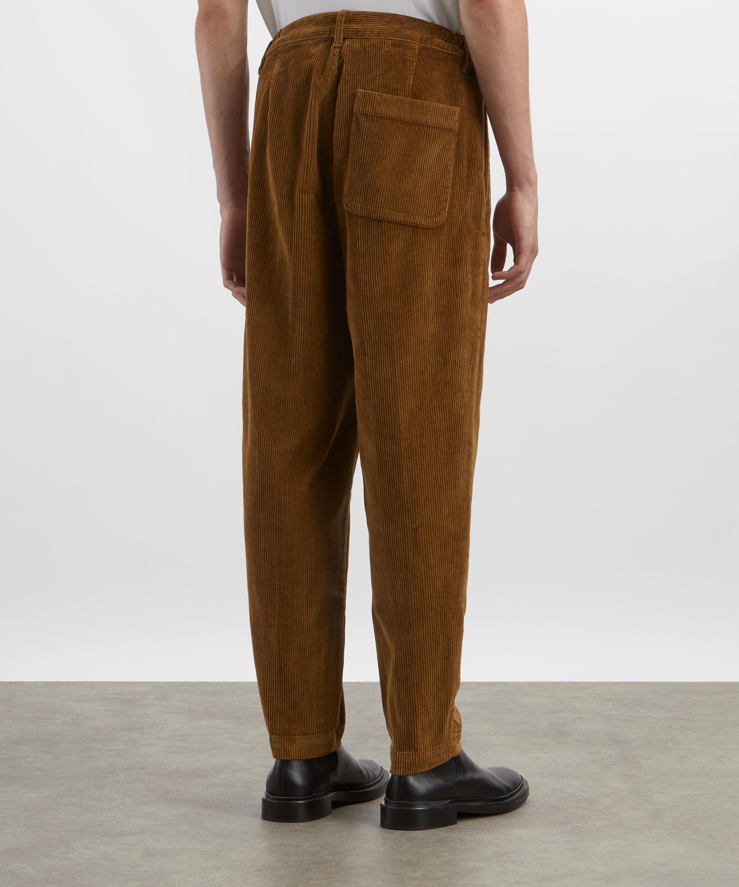 Barbour - Elmbank Beige Oversized Cord Trousers image number 3