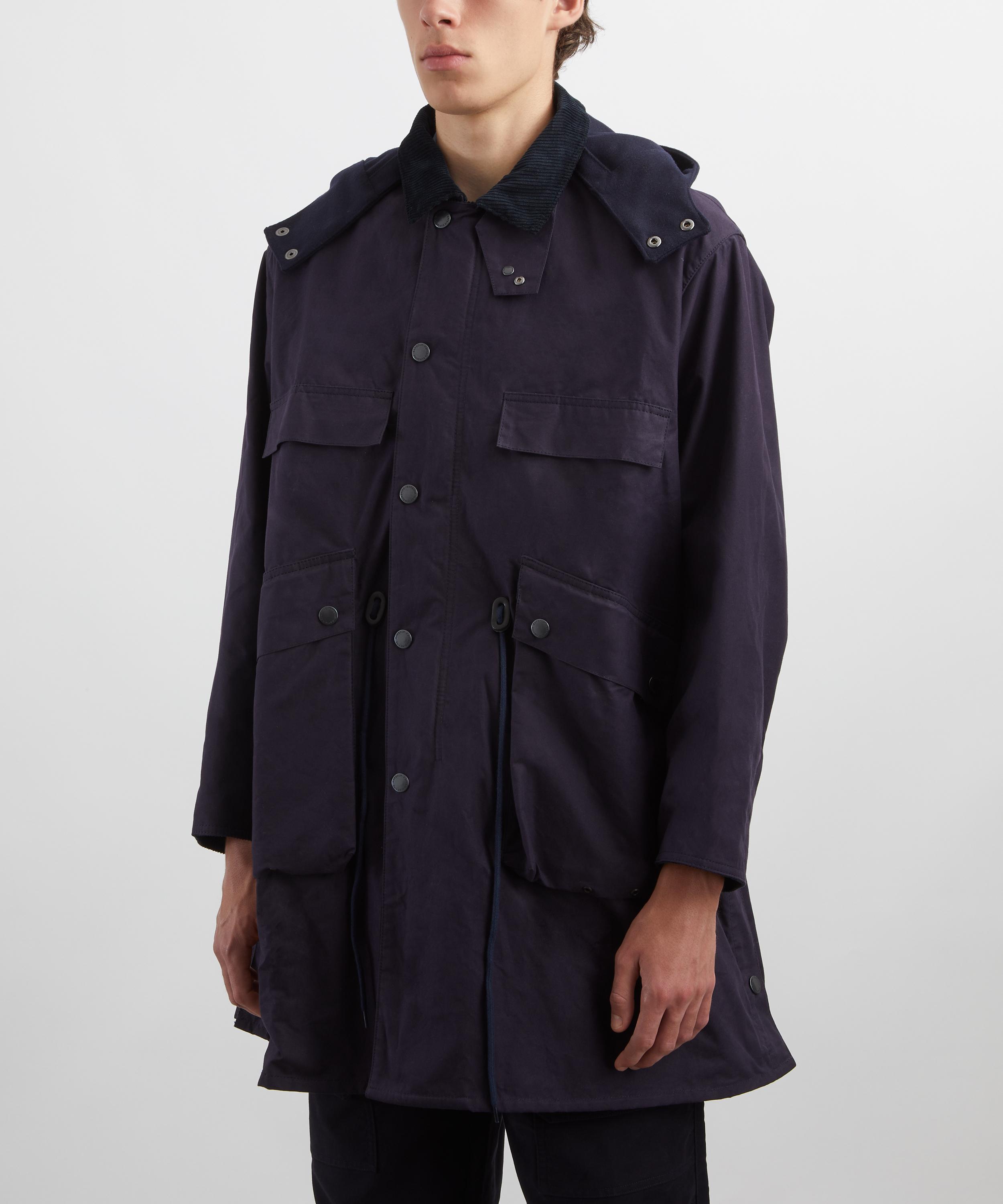 Barbour - x Kaptain Sunshine Dark Indigo Oversized Bedale Casual Field Coat image number 2