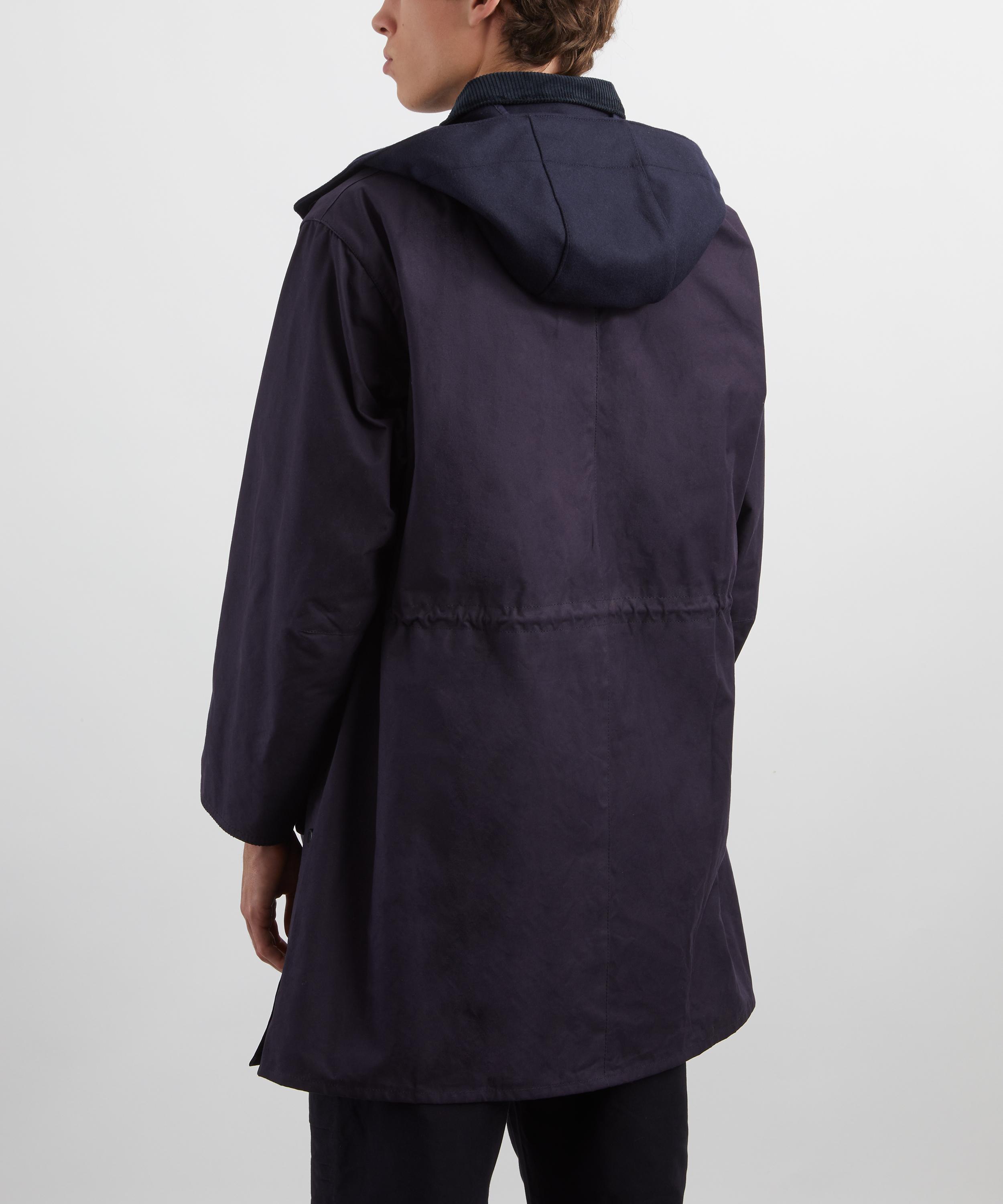 Barbour - x Kaptain Sunshine Dark Indigo Oversized Bedale Casual Field Coat image number 3
