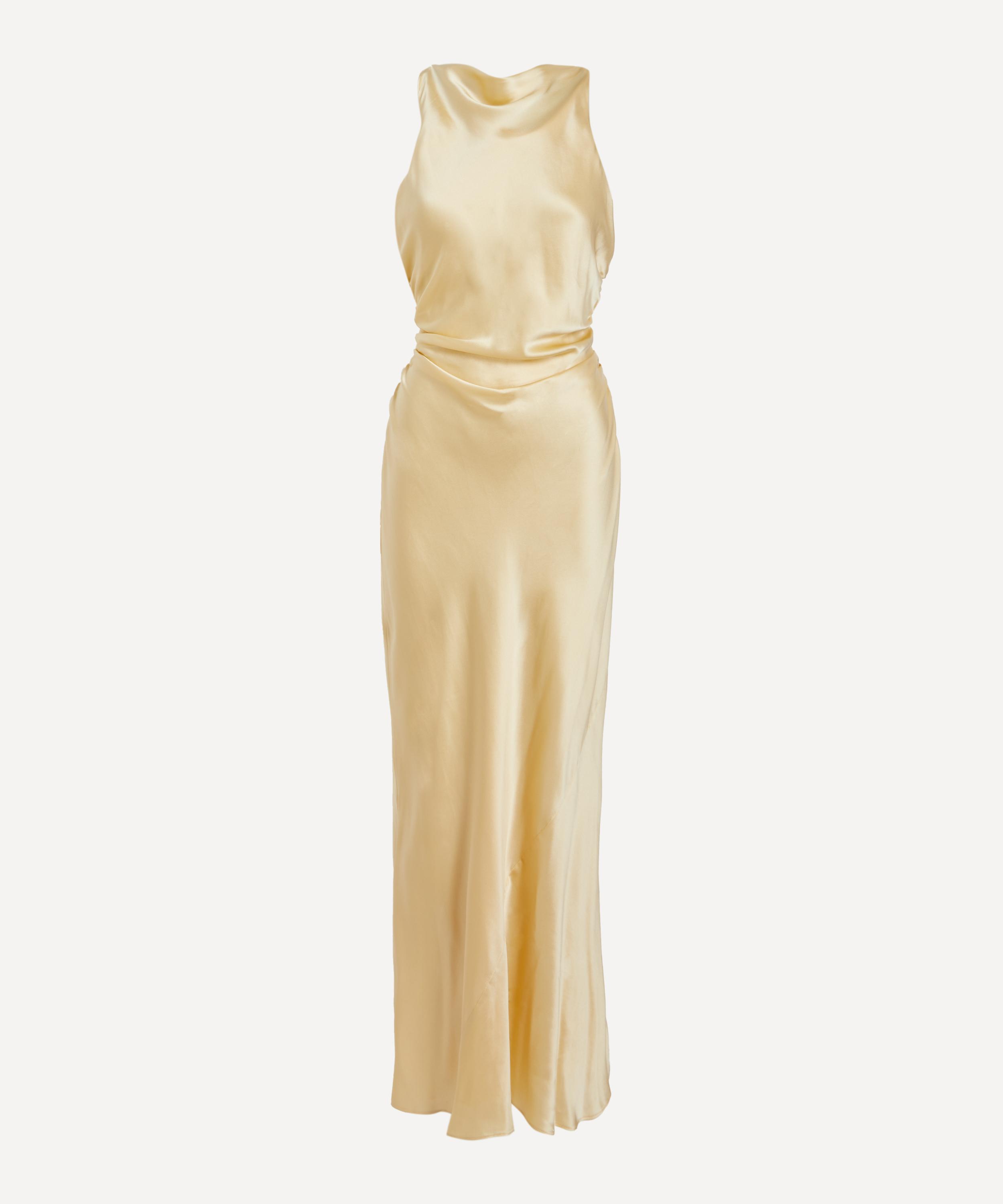Reformation - Cassette Blonde Silk Dress  image number 0