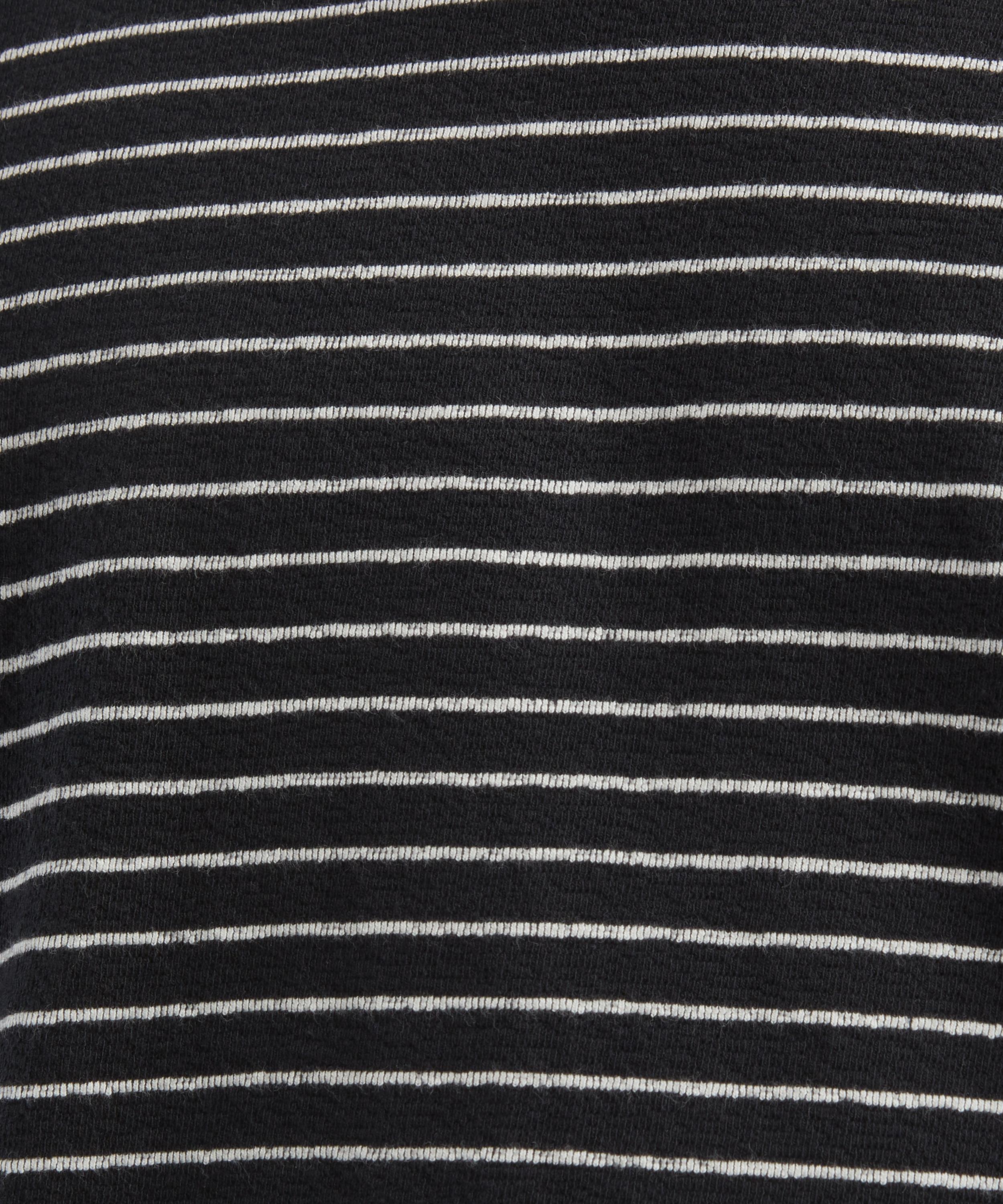 Folk - Black-Ecru Long-Sleeve Textured T-Shirt image number 4