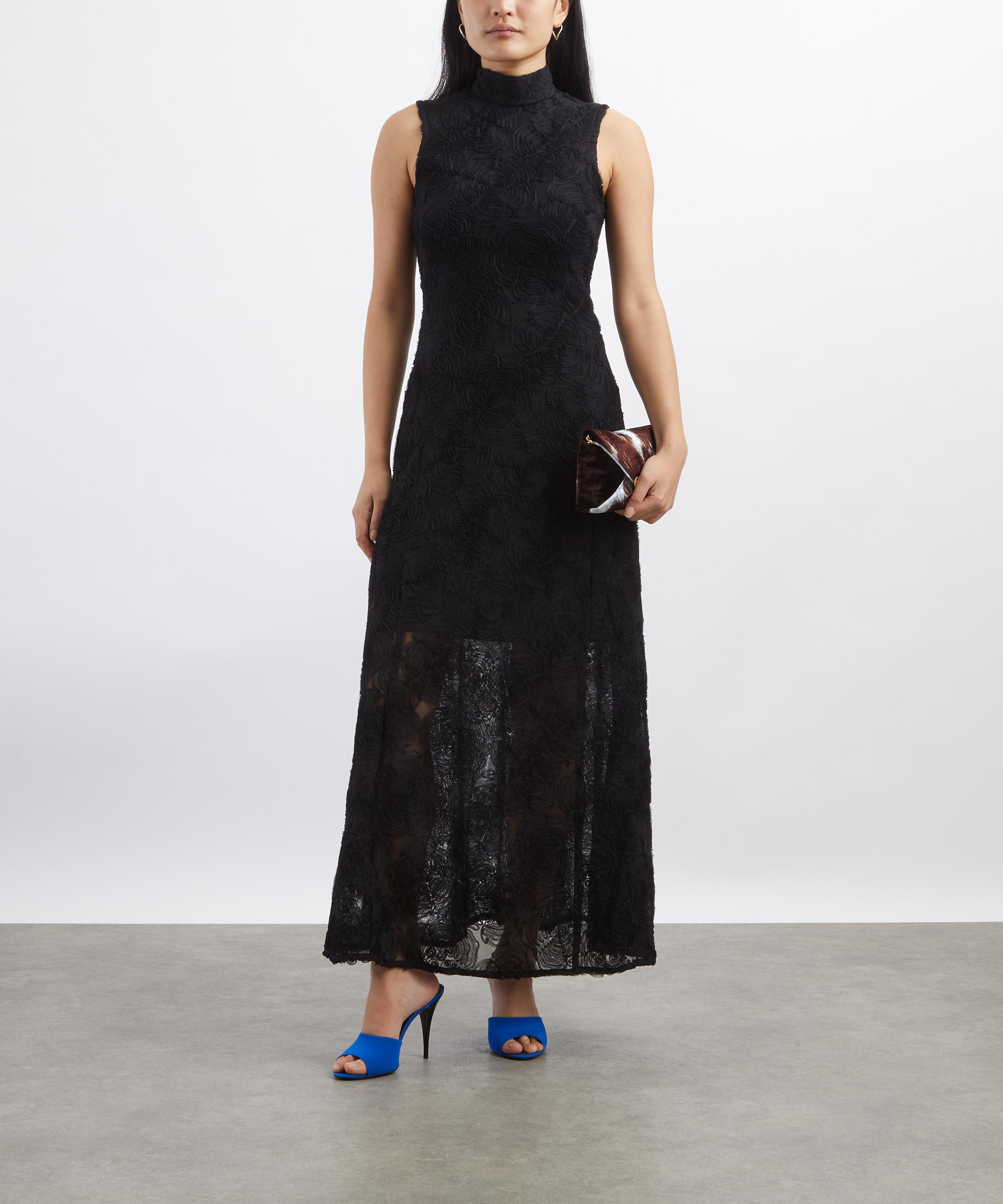 ROTATE Birger Christensen - Flower Mesh Maxi Dress image number 1