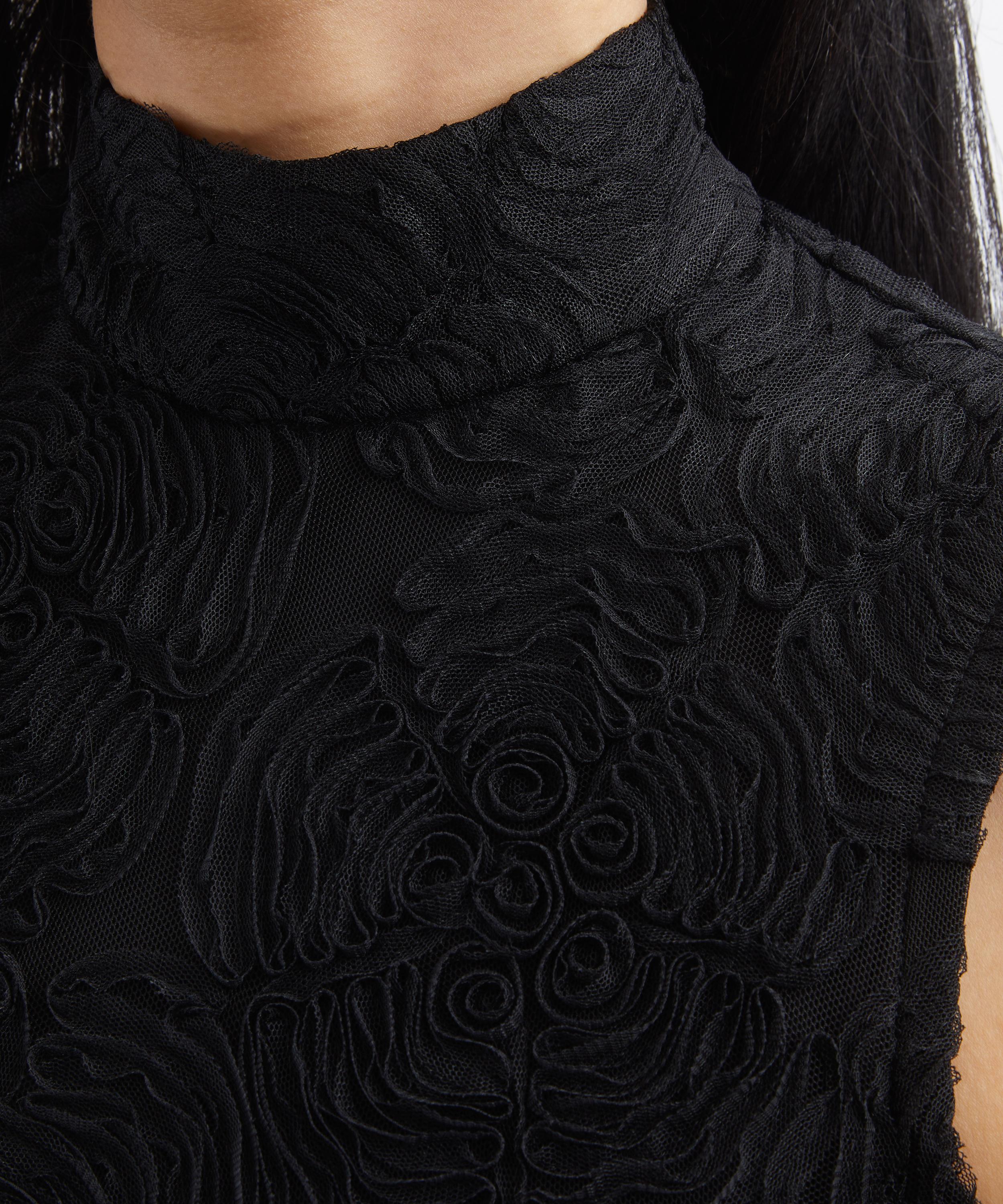 ROTATE Birger Christensen - Flower Mesh Maxi Dress image number 4