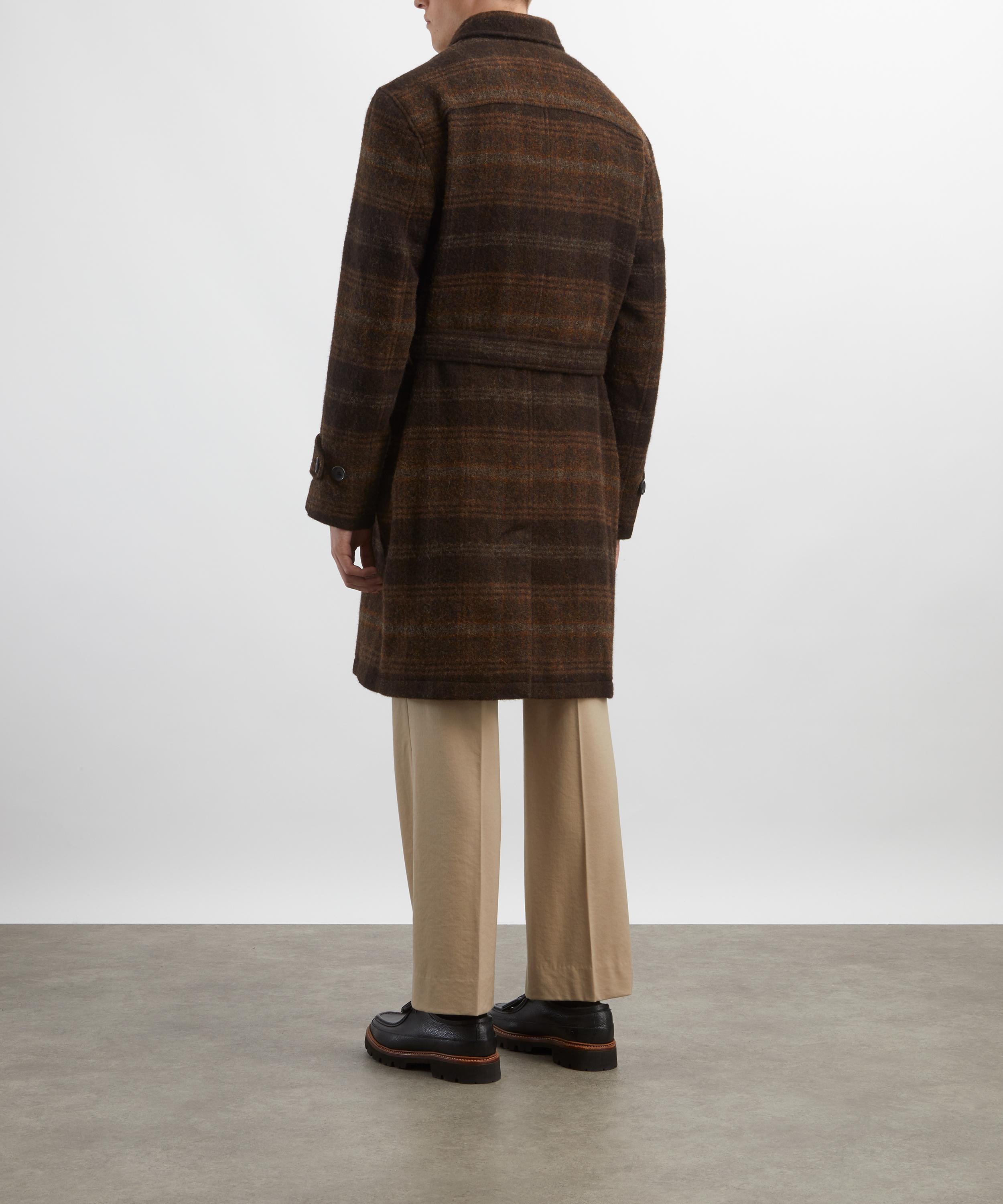 Oliver Spencer - Grandpa Staunton Brown Wool Coat image number 3