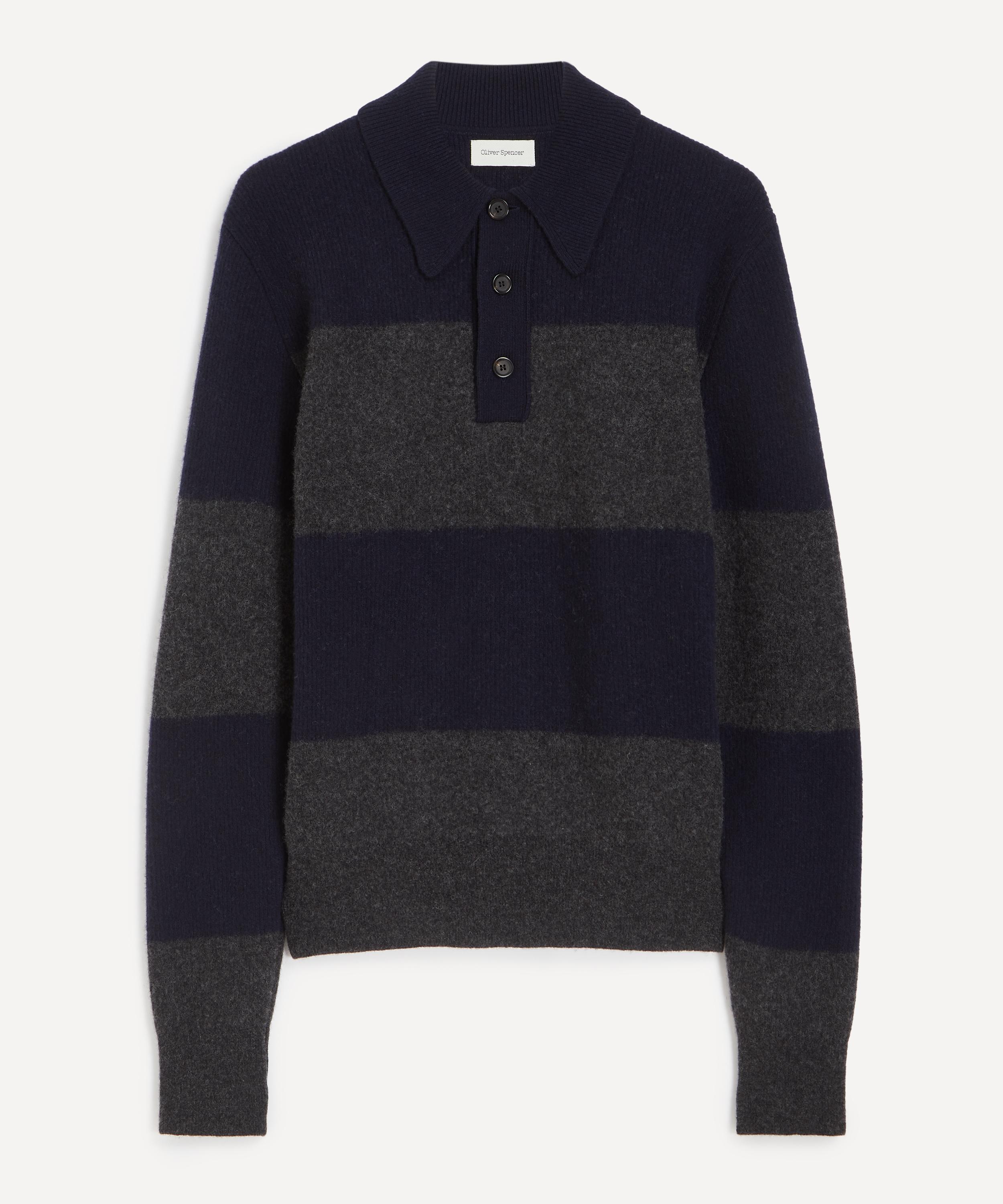 Oliver Spencer - Wren Knitted Polo Shirt image number 0