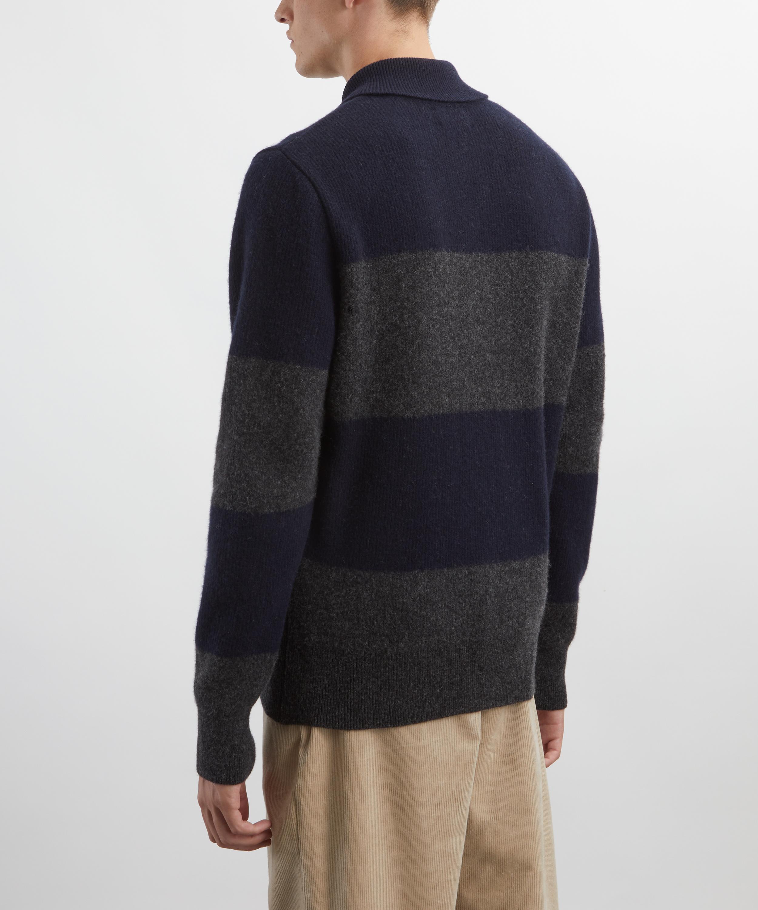 Oliver Spencer - Wren Knitted Polo Shirt image number 3