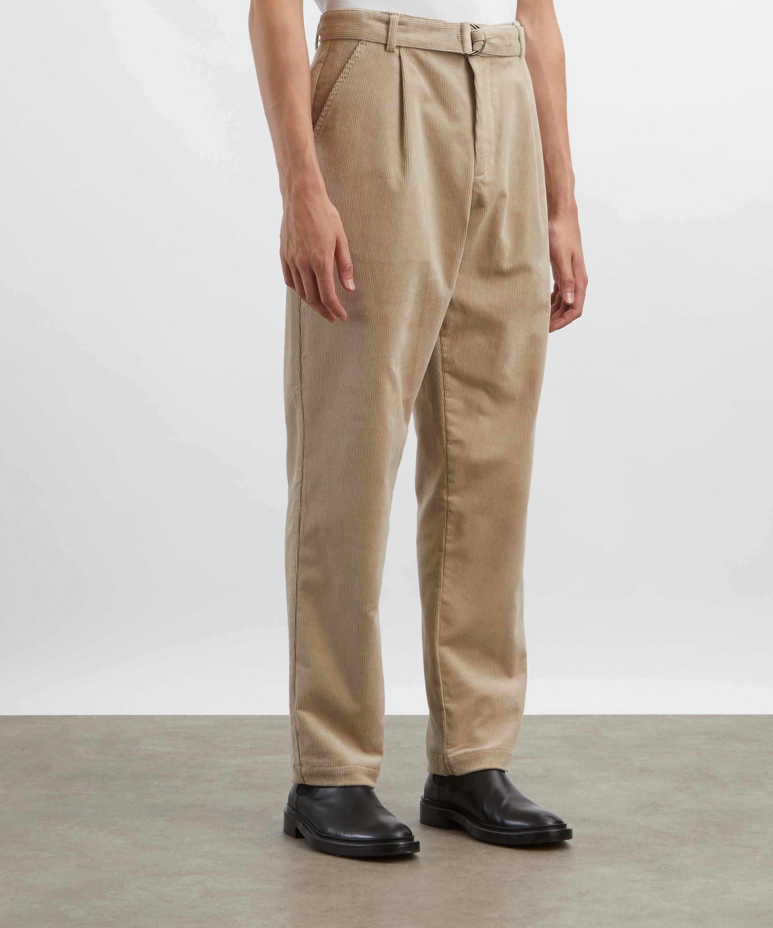 Oliver Spencer - Belted Sibley Cord Beige Trousers image number 2