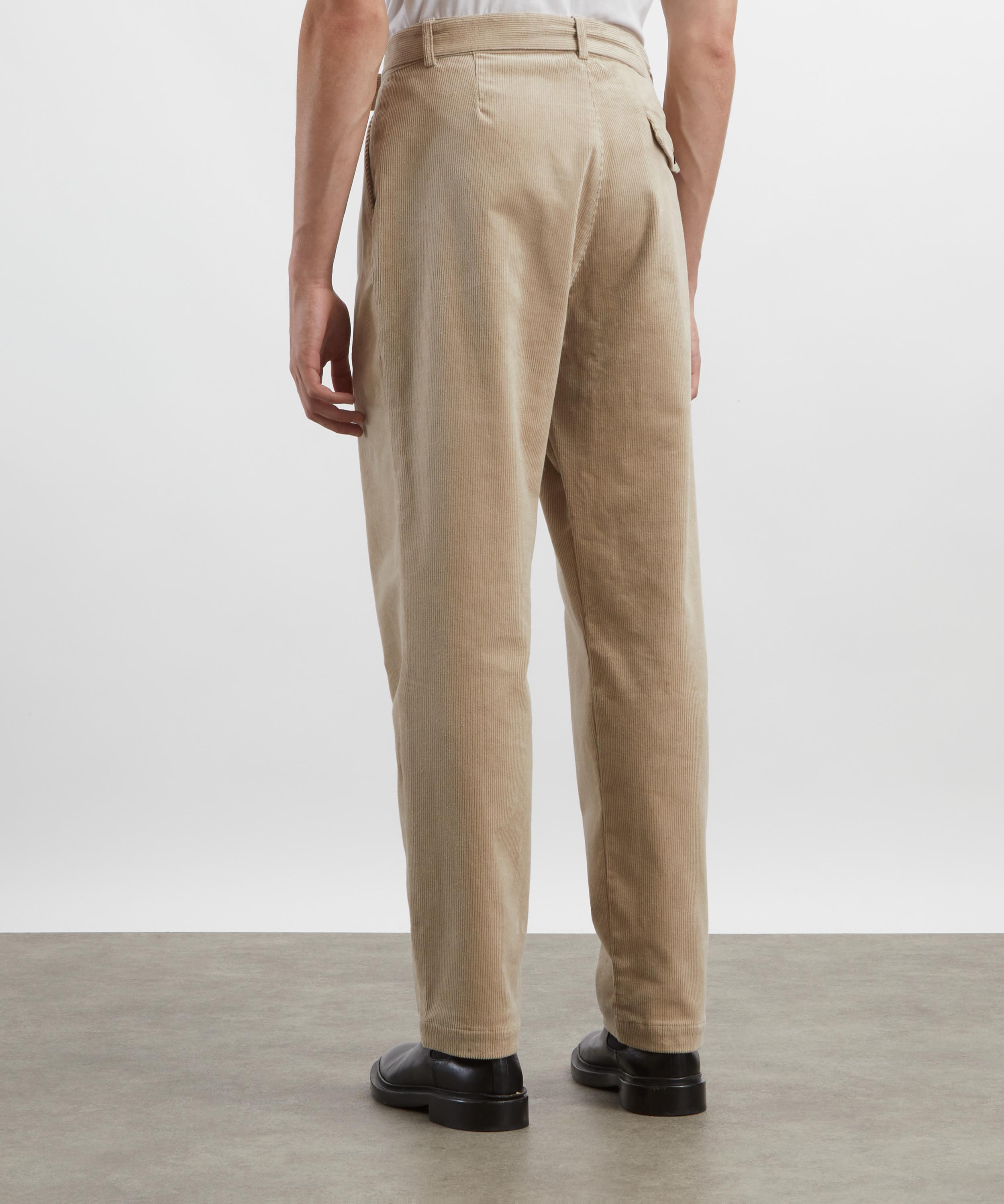 Oliver Spencer - Belted Sibley Cord Beige Trousers image number 3