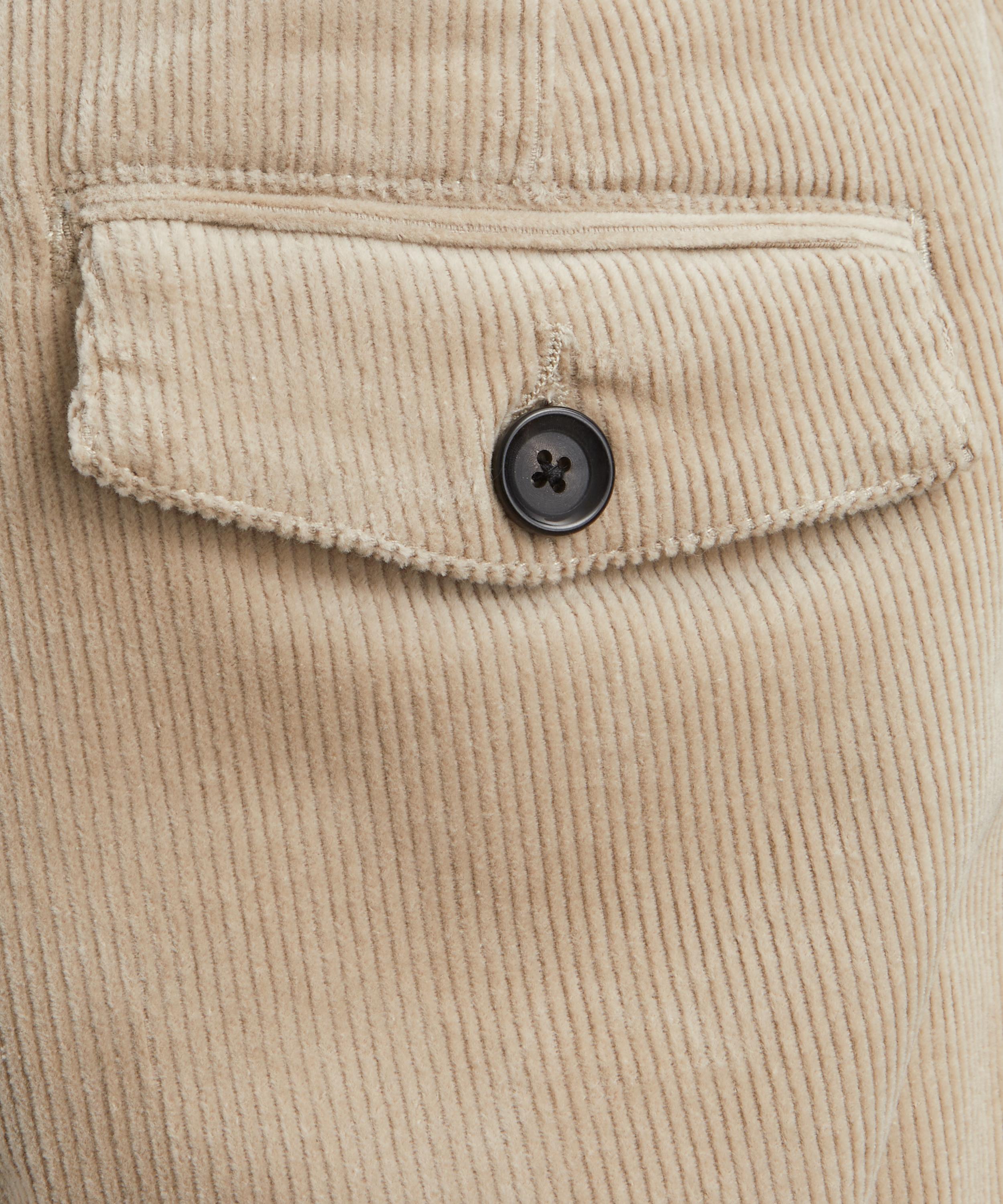 Oliver Spencer - Belted Sibley Cord Beige Trousers image number 4