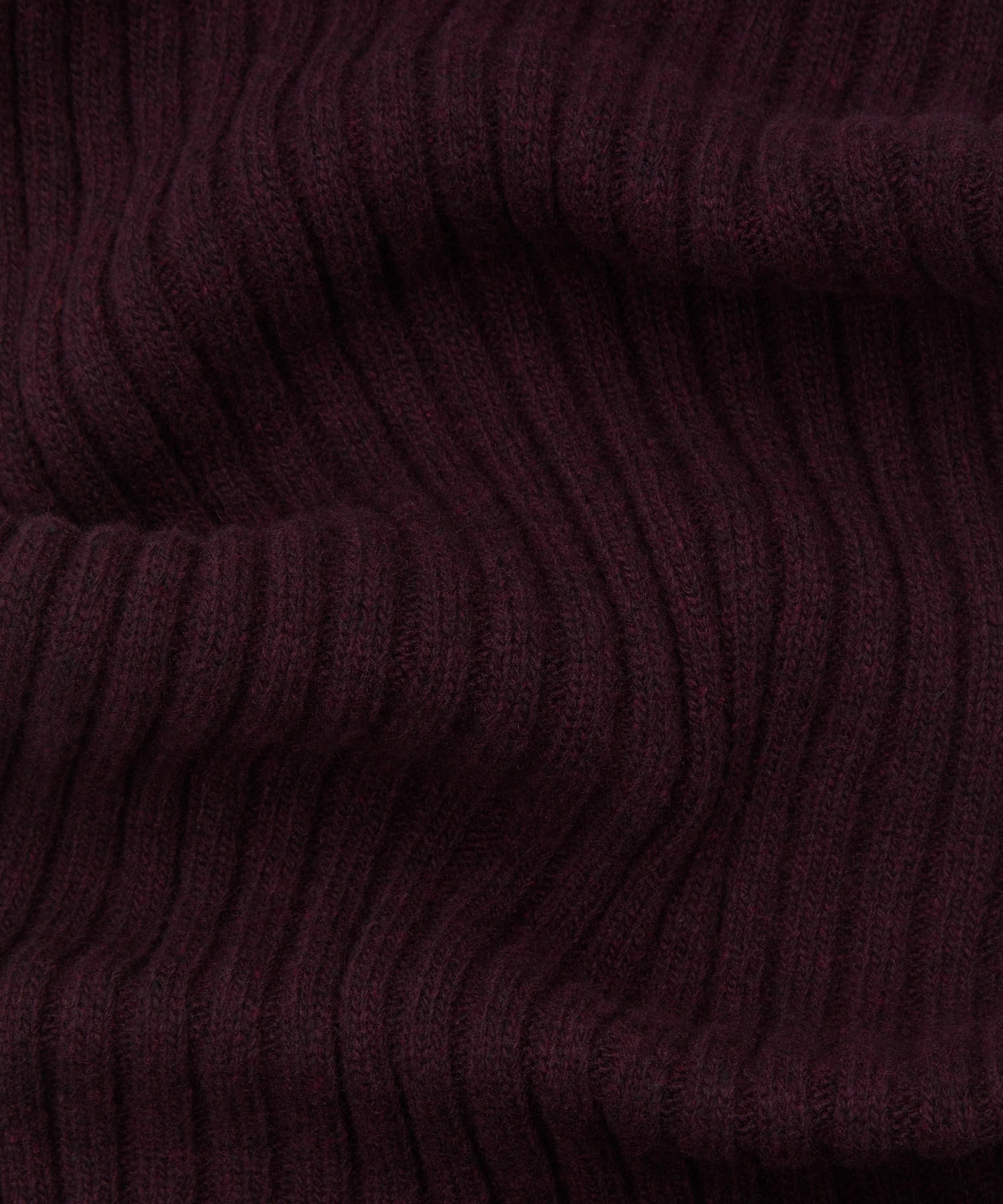 Oliver Spencer - Purple Soane Ribbed Scarf image number 3