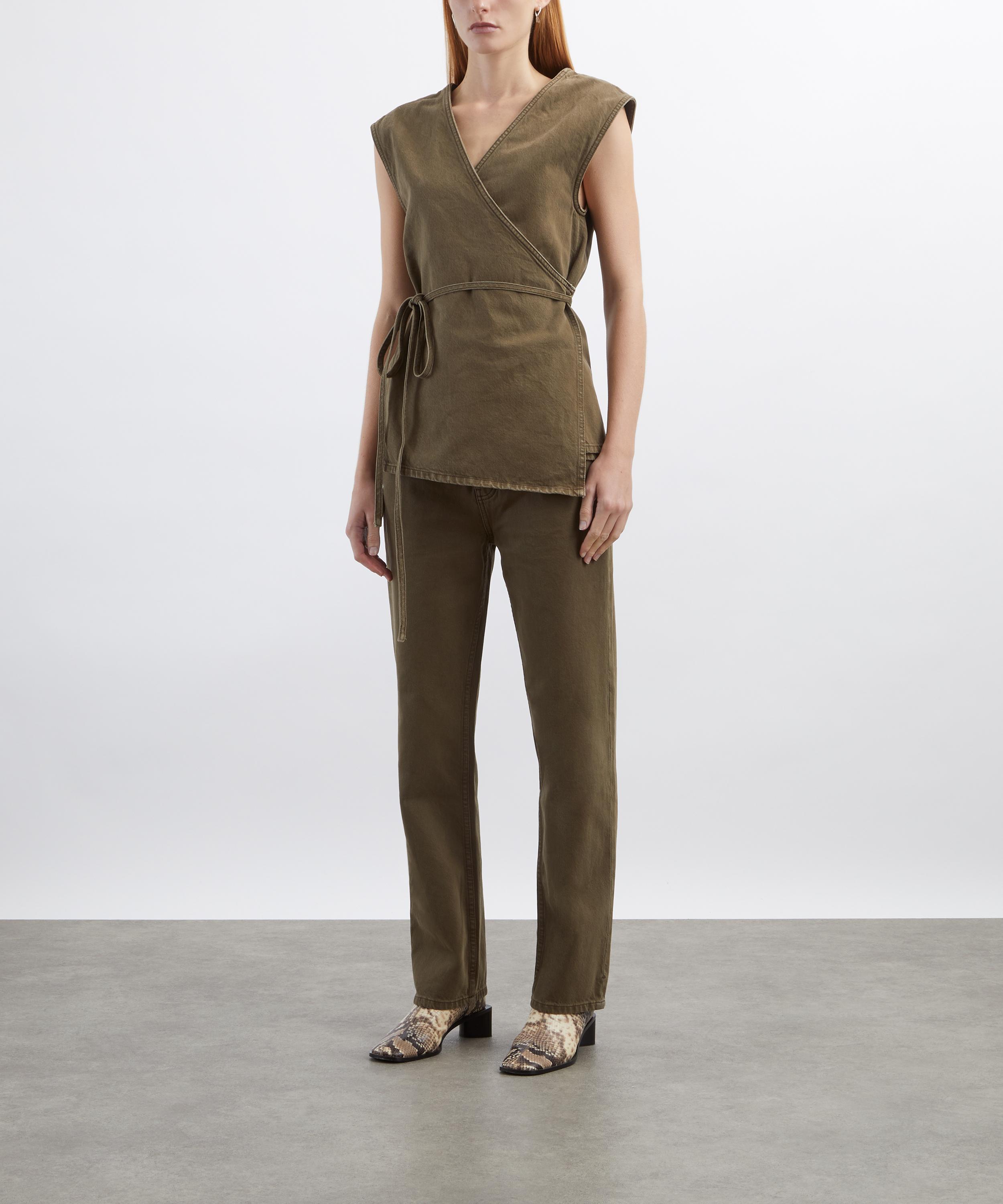 DALA - Denim Wrap Top image number 1